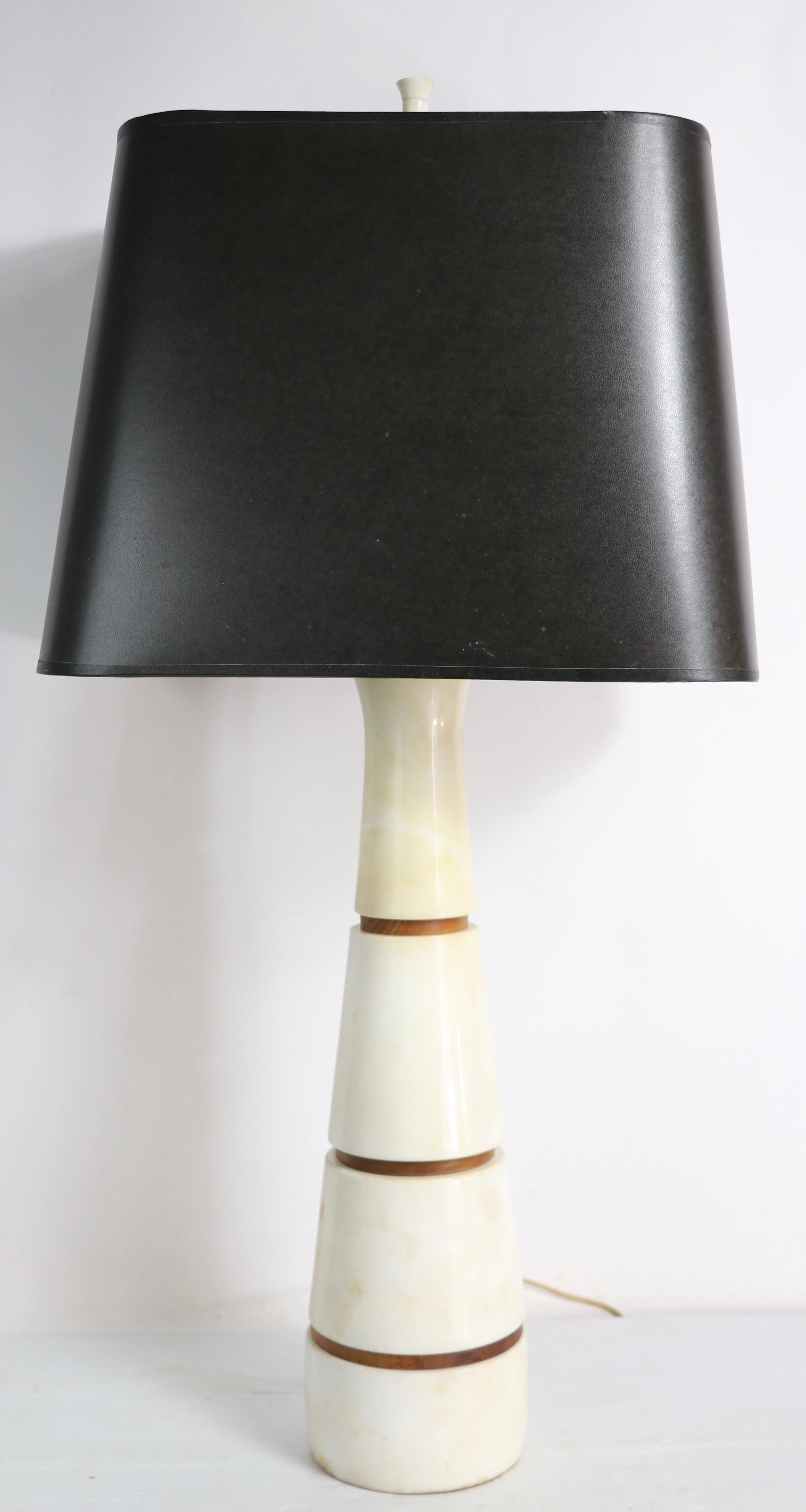 Italian Modernist SG Alabaster Table Lamp 6
