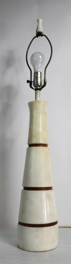 Italian Modernist SG Alabaster Table Lamp