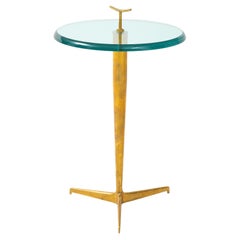 Side Table in Glass and Brass, Italy, 2021
