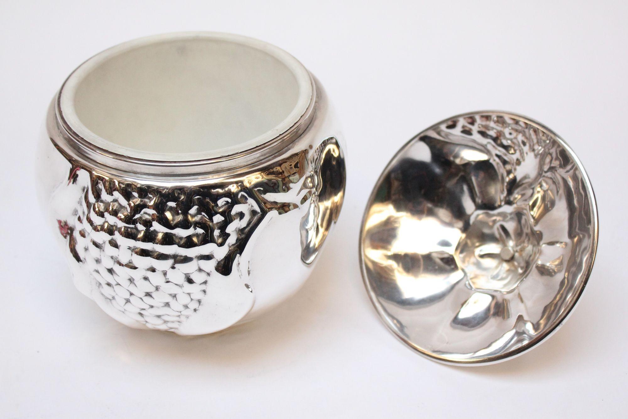 Mid-20th Century Italian Modernist Silver-Plated Insulated 