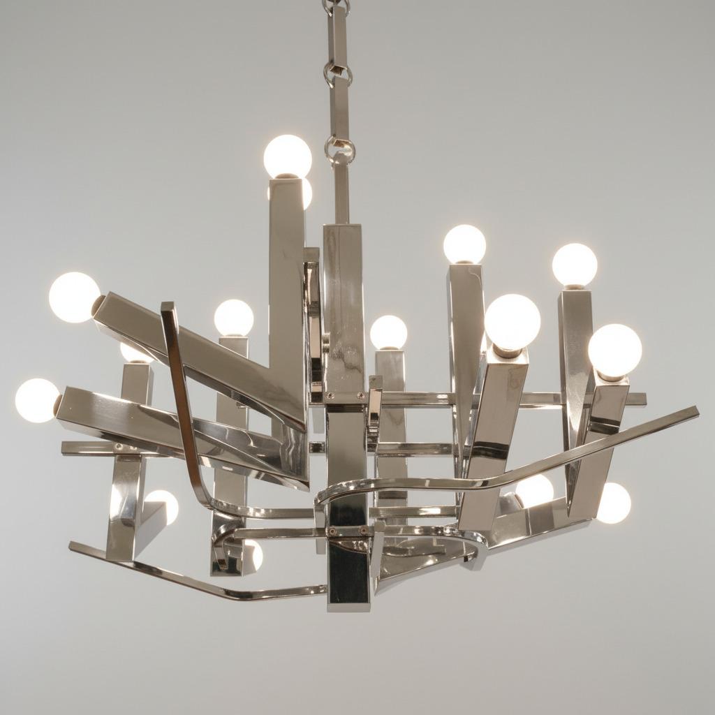 Araña italiana modernista de dieciséis luces Italiano en venta