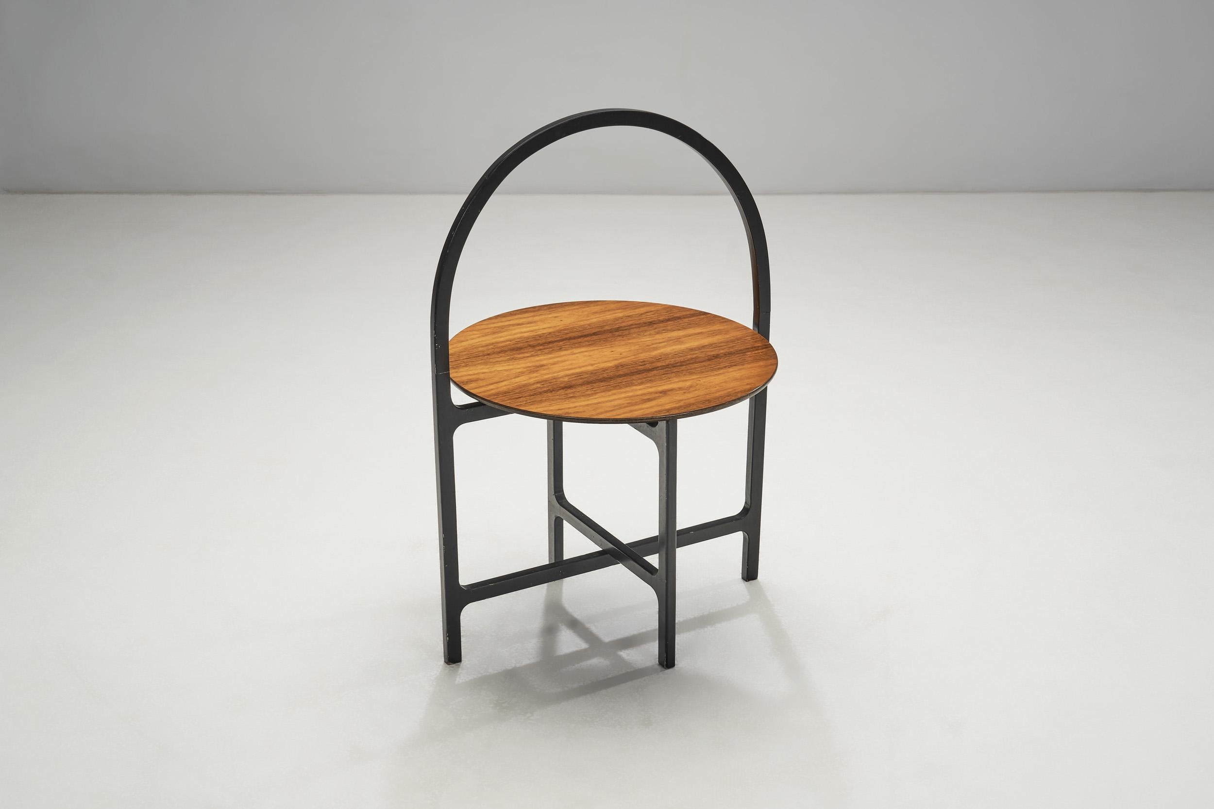 Italian Modernist Solid Wood Side Table, Italy, ca 1960s 1