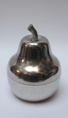 Italian Modernist Stainless Steel "Pear" Ice Bucket