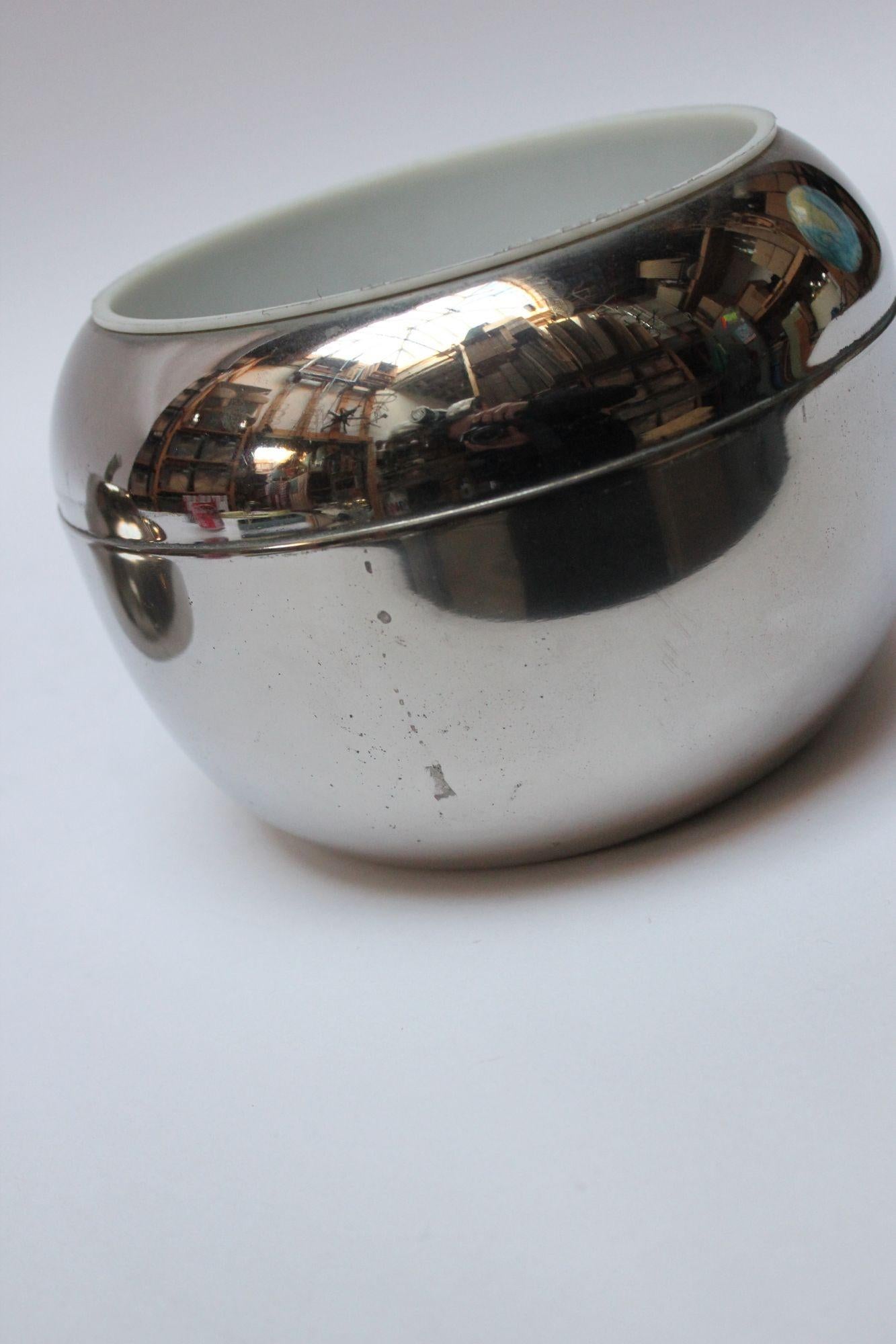 Mid-20th Century Italian Modernist Stainless Steel 