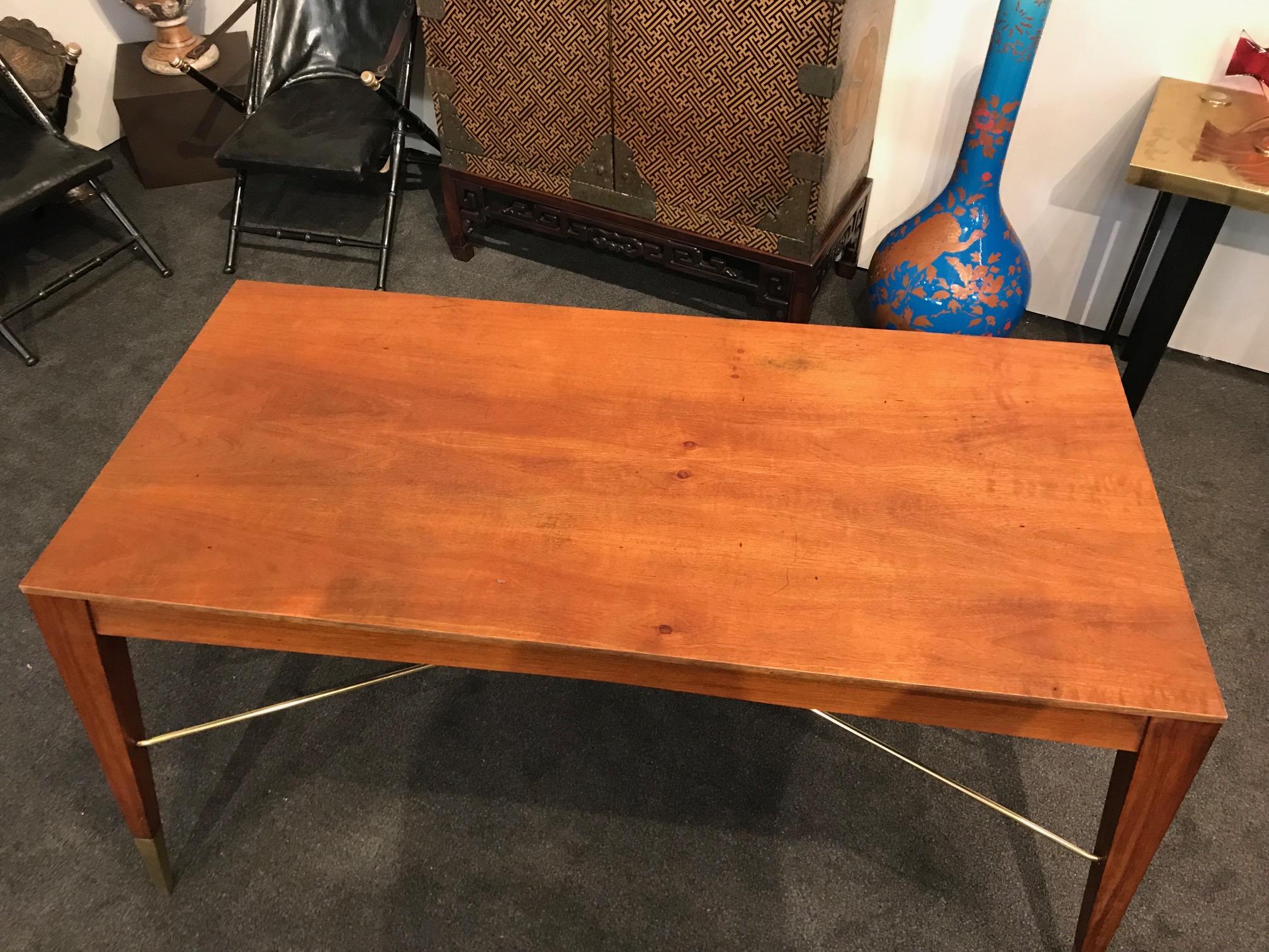 Mid-20th Century Italian Modernist Style Walnut Table Desk For Sale