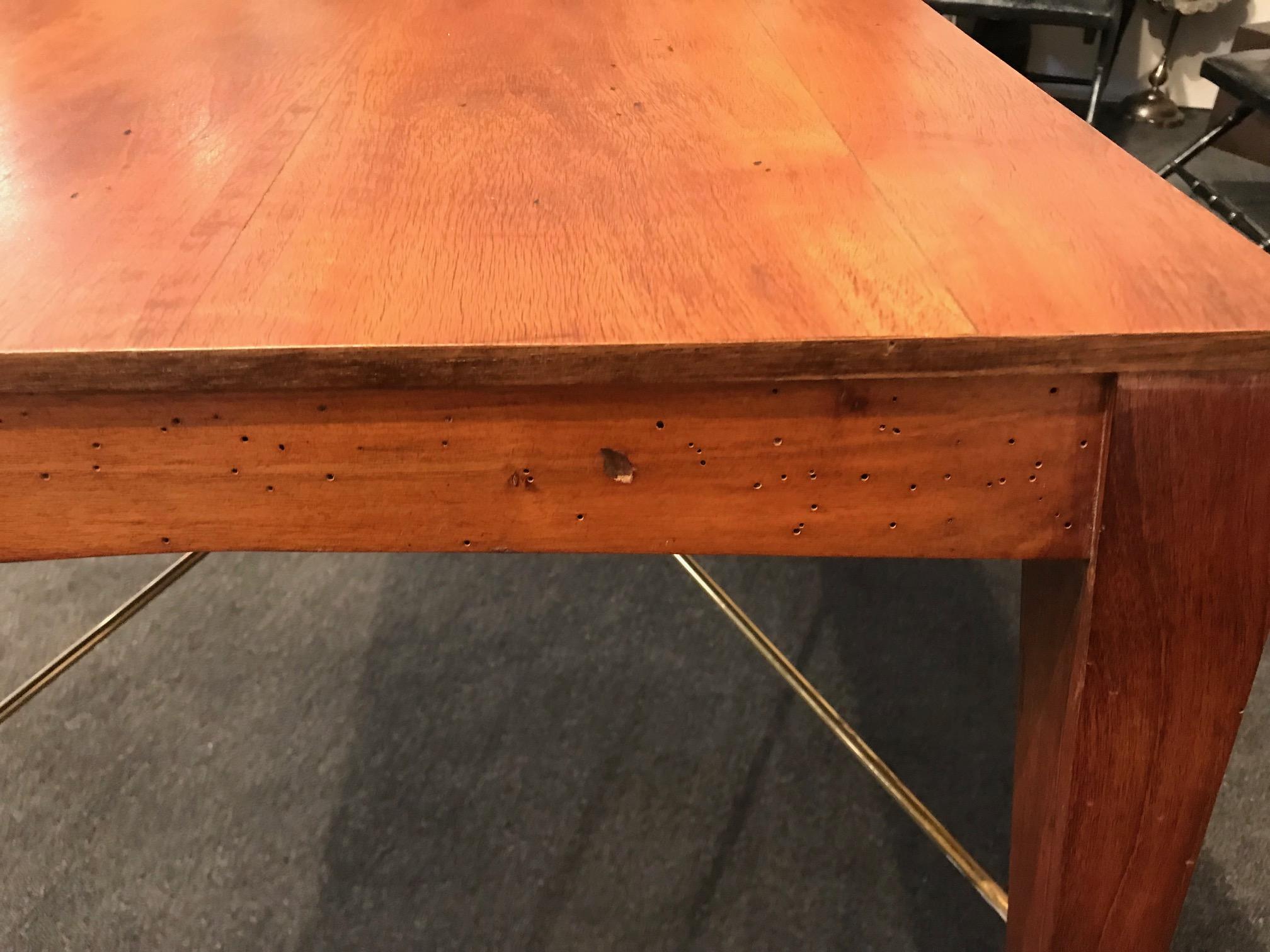 Italian Modernist Style Walnut Table Desk For Sale 4