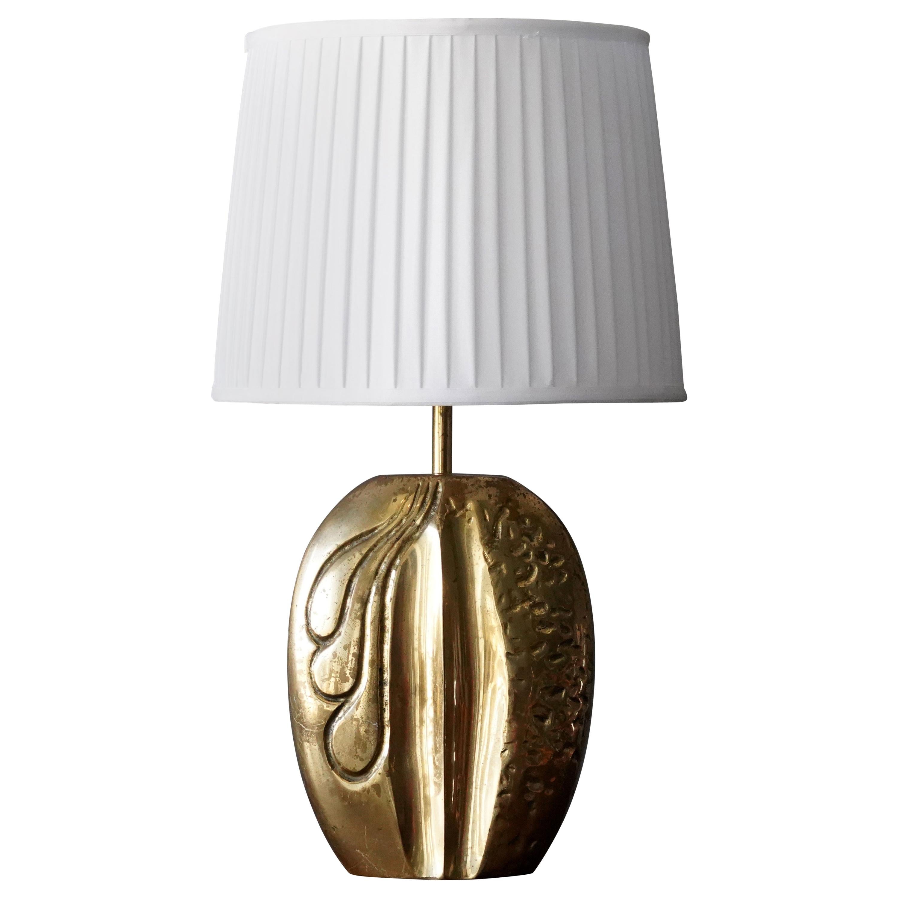 Brass and Gold Plated Table Lamp For Sale at 1stDibs