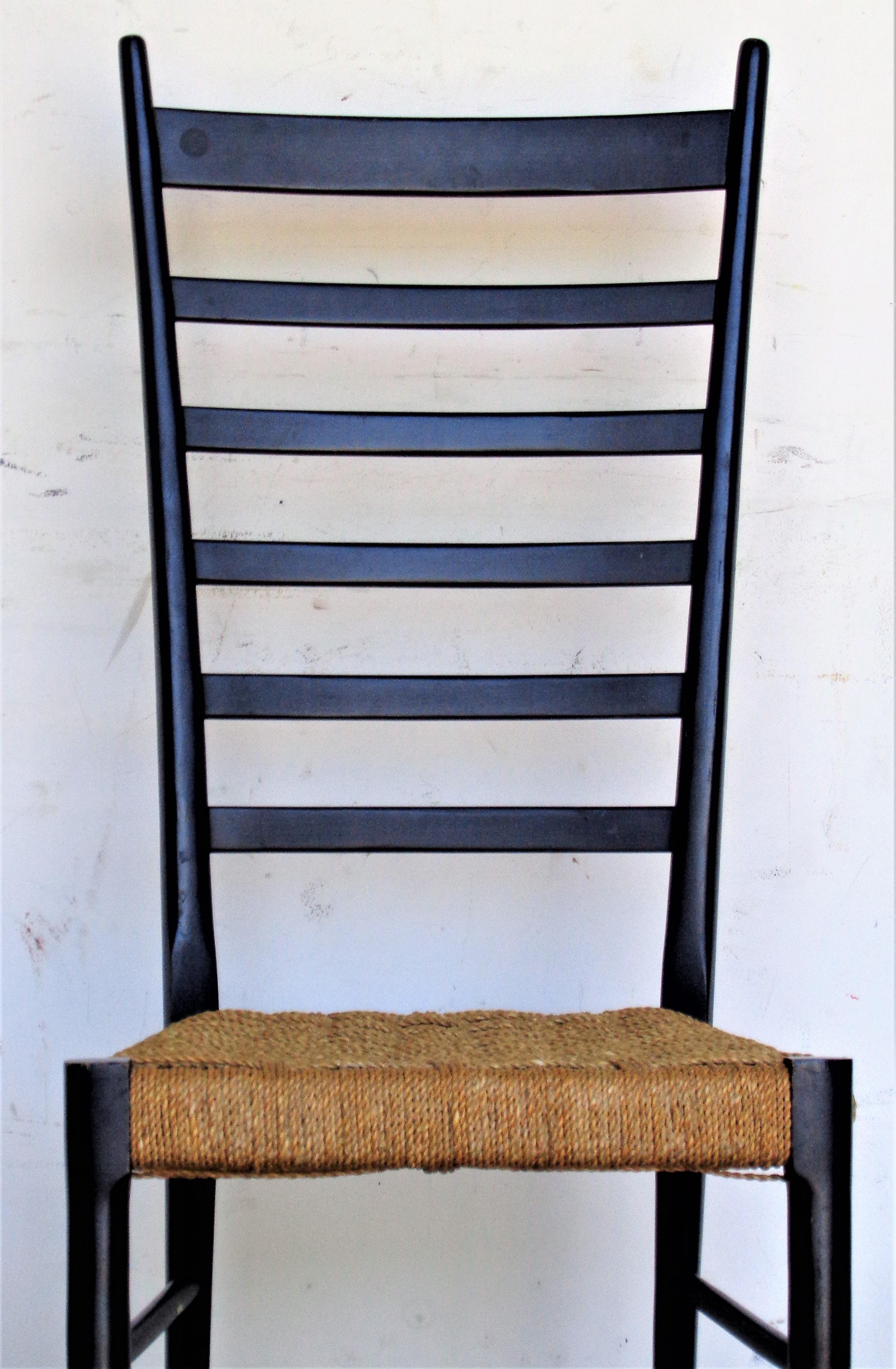 black ladder back chairs