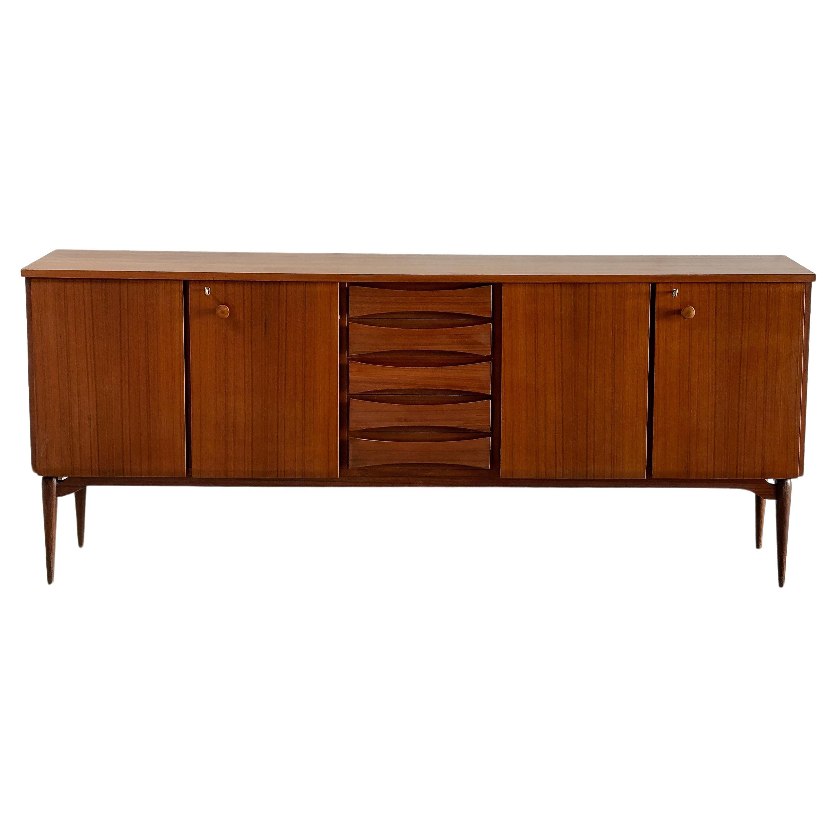 Italian Modernist Teak Sideboard Attributed to Vittorio Dassi, 1960's