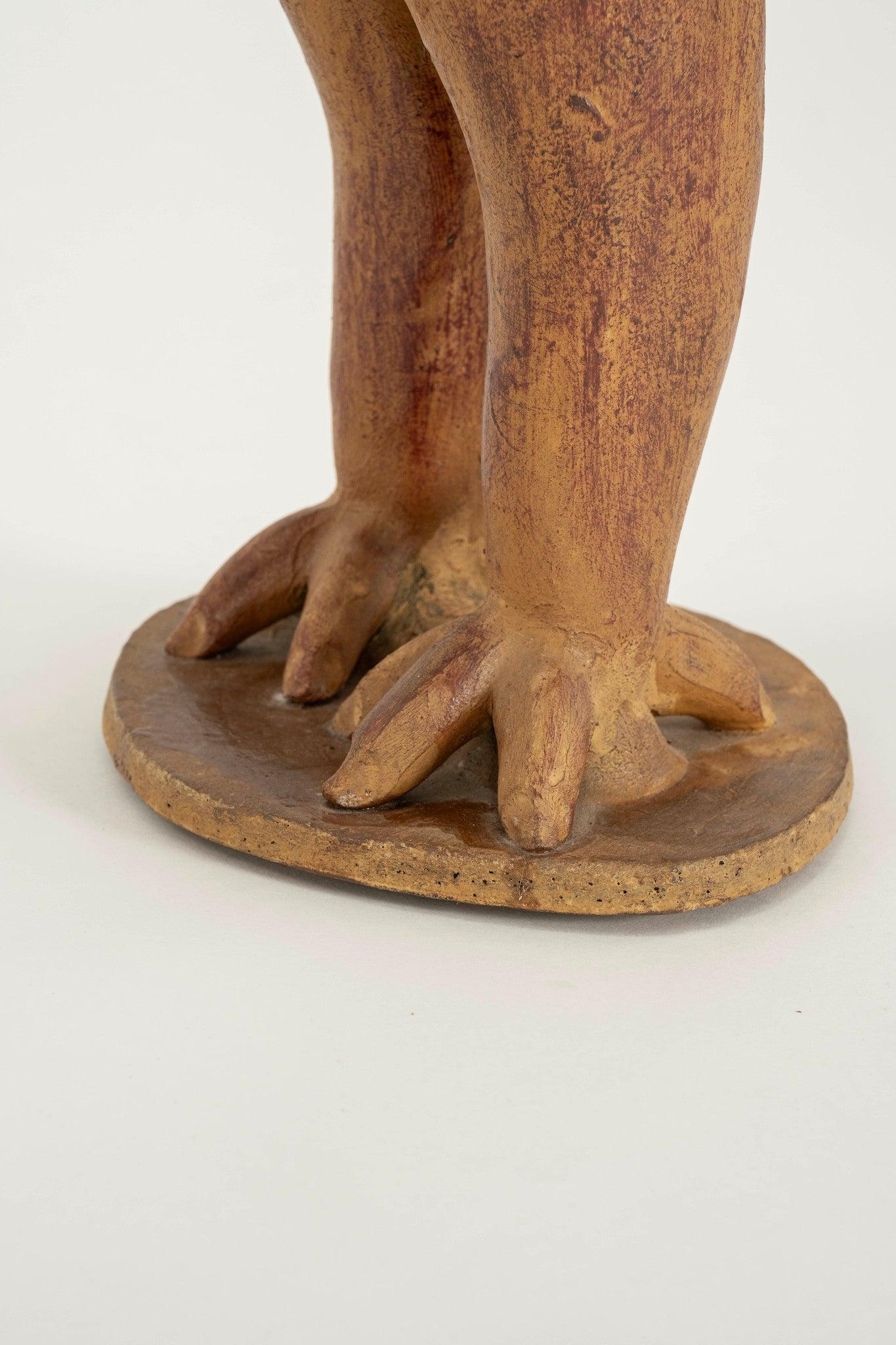 Italian Modernist Terracotta Rooster Sculpture For Sale 4