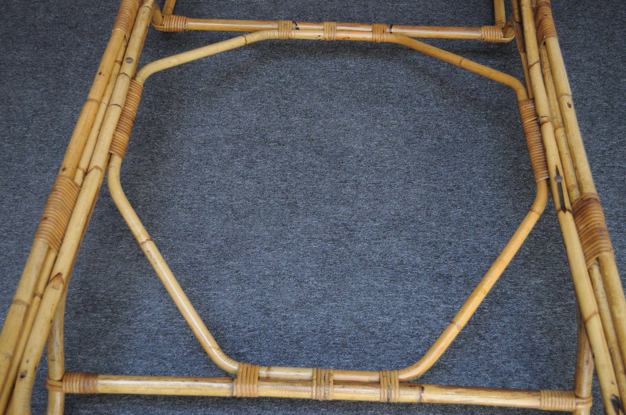 Italienisches modernistisches Tagesbett aus Rattan und Bambus im Tito-Agnoli-Stil der Moderne / Einzelbett im Angebot 6