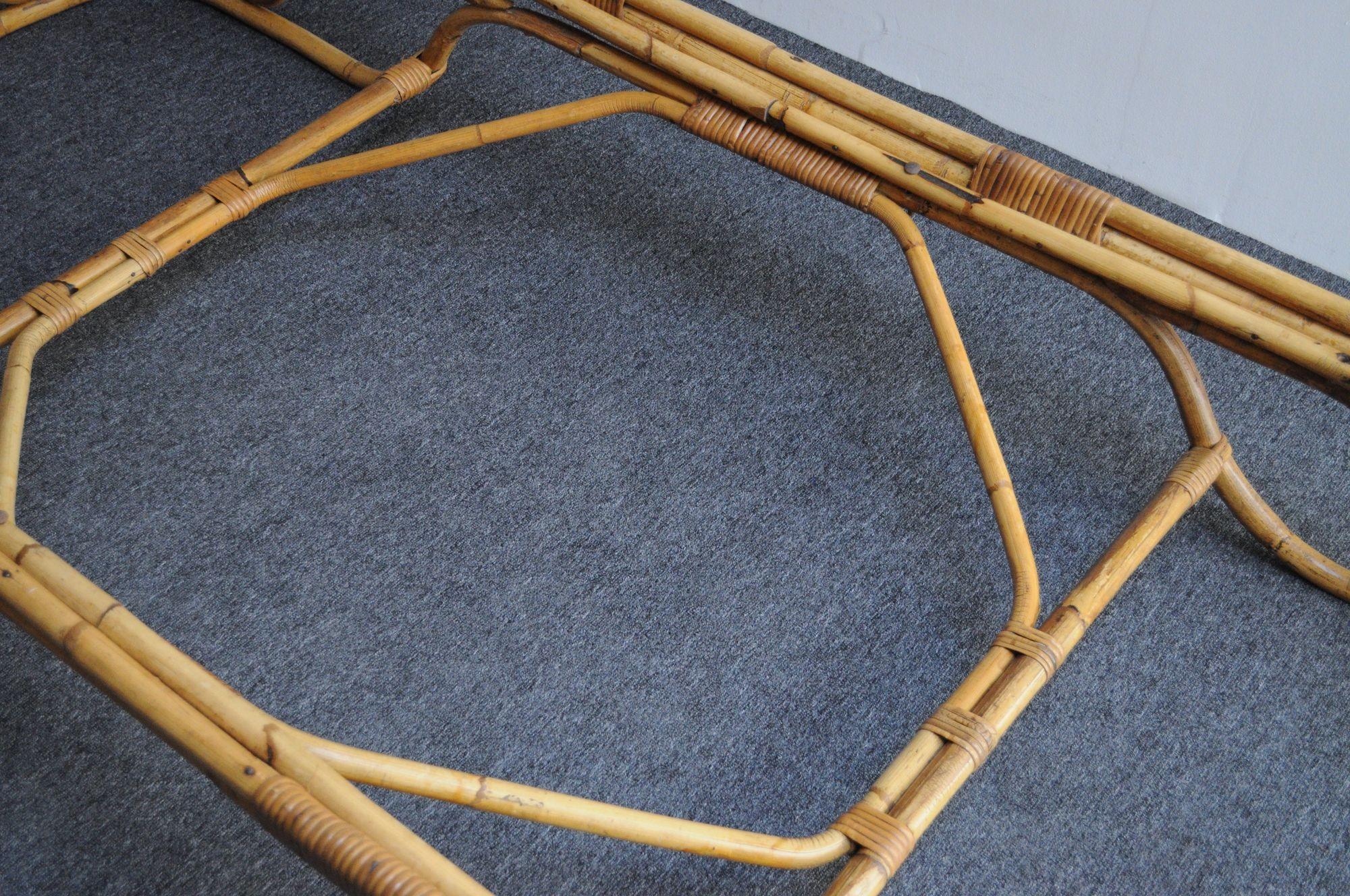 Italienisches modernistisches Tagesbett aus Rattan und Bambus im Tito-Agnoli-Stil der Moderne / Einzelbett im Angebot 14