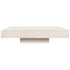 Italian Modernist Travertine Coffee Table