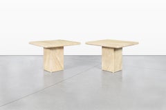 Italian Modernist Marble Side Tables