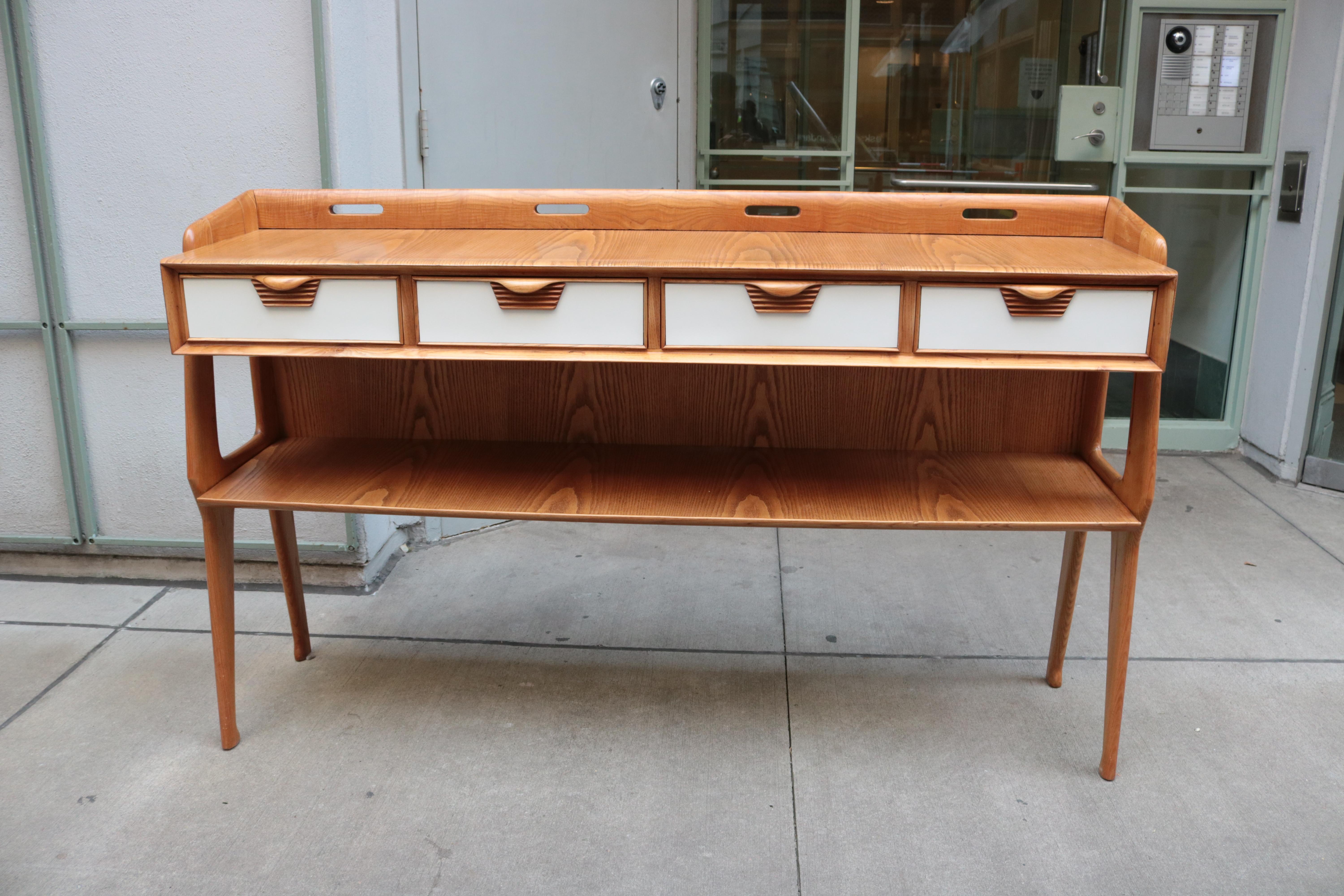 Italian Modernist Two Tier Console Table 2