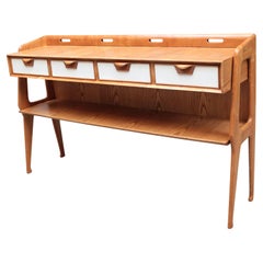 Italian Modernist Two Tier Console Table