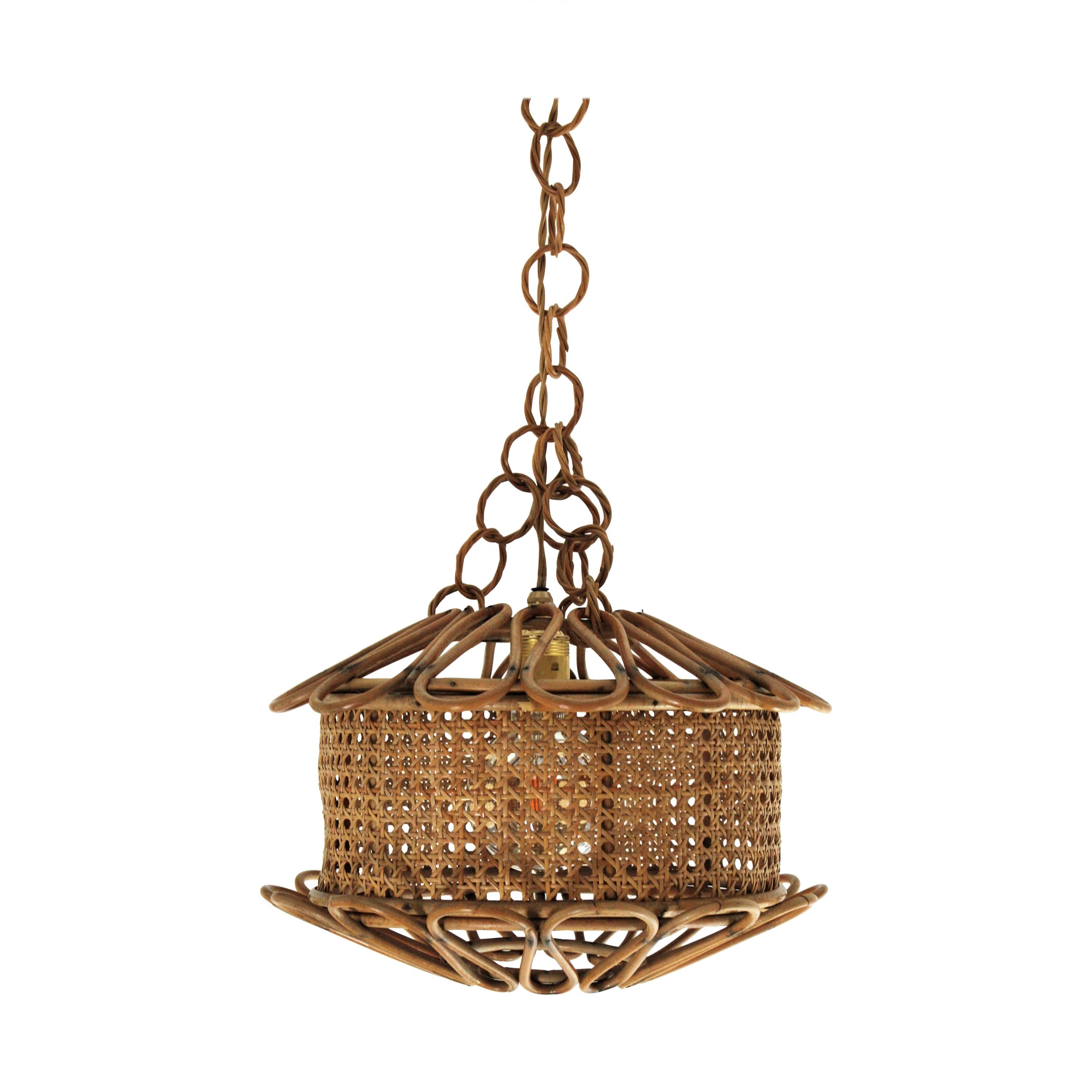 Wicker Chandeliers and Pendants 24 For Sale at 1stdibs