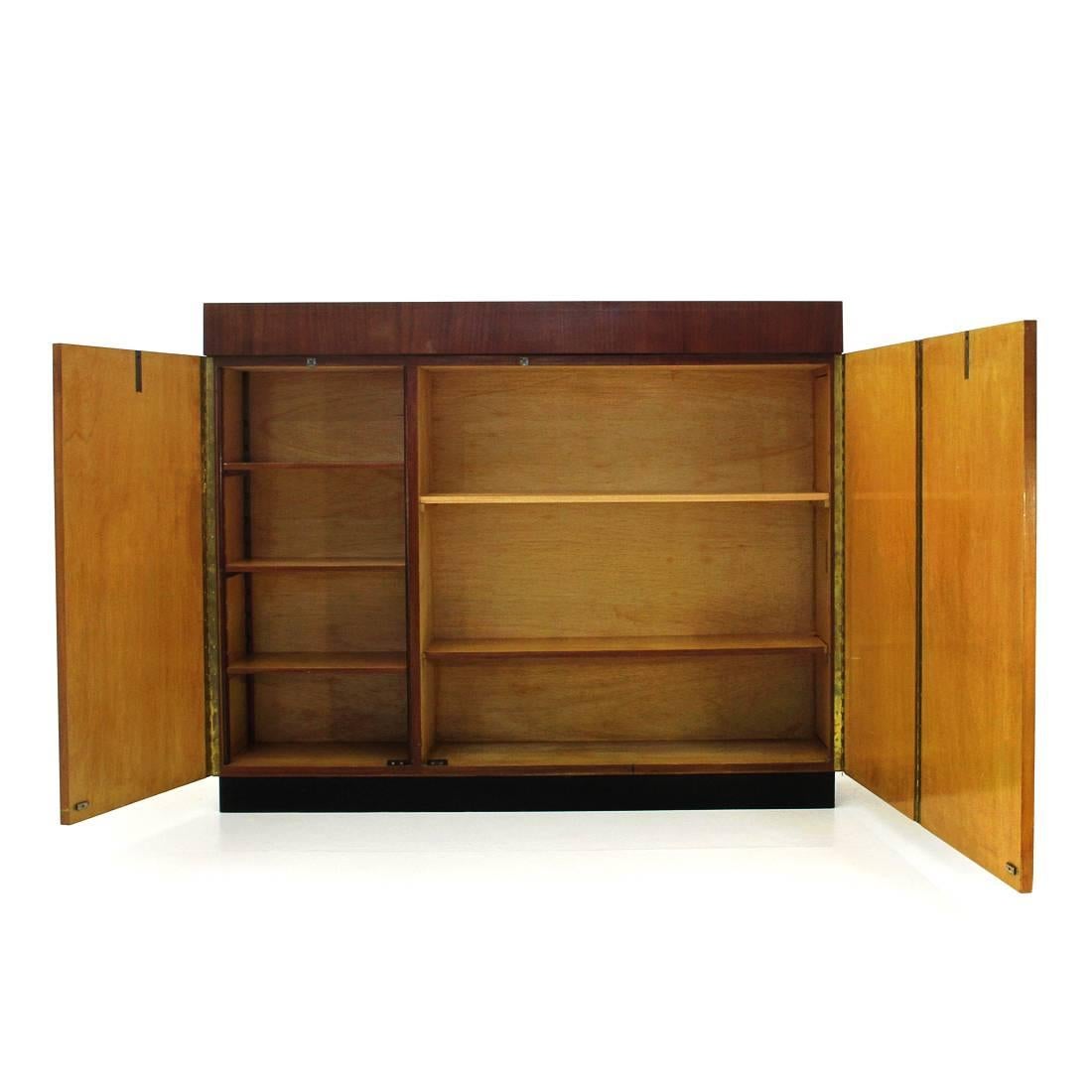 Italian Modernist Wooden Sideboard, 1940s In Good Condition In Savona, IT