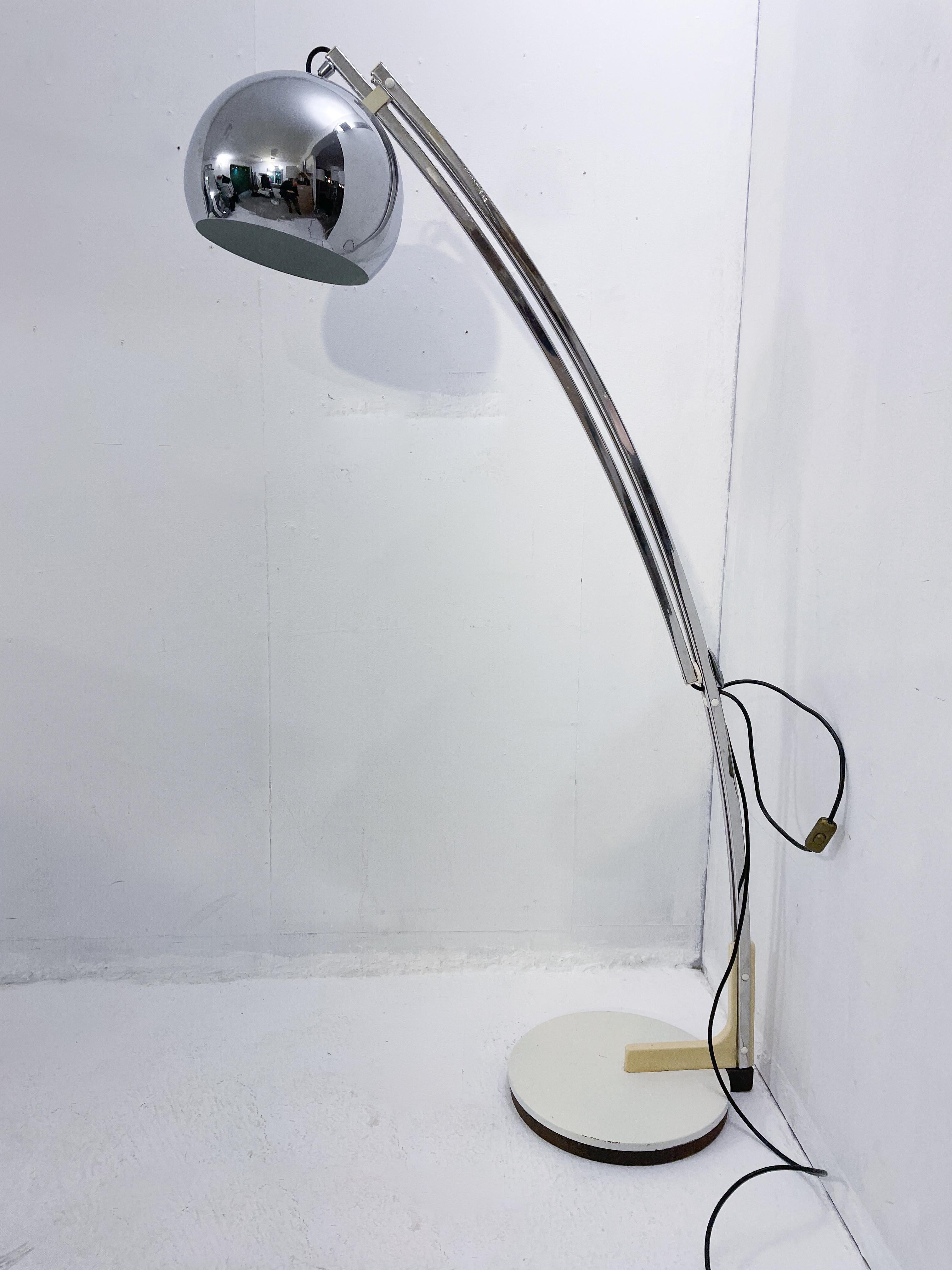 Mid-Century Modern Italian Modular Arc Floor Lamp, 1980s For Sale