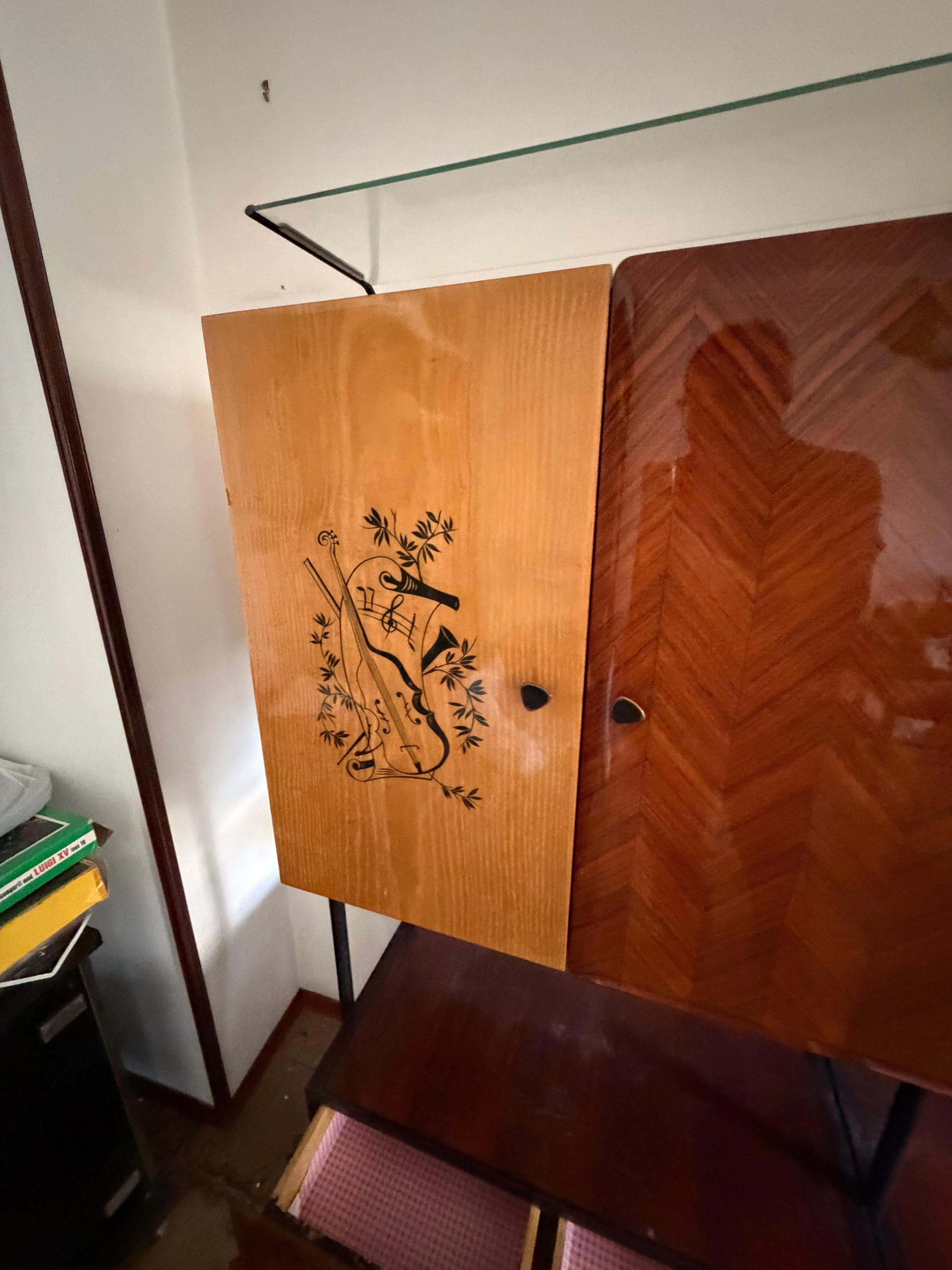 Italian modular Cabinet attributed to Silvio Cavatorta, 1950s For Sale 1