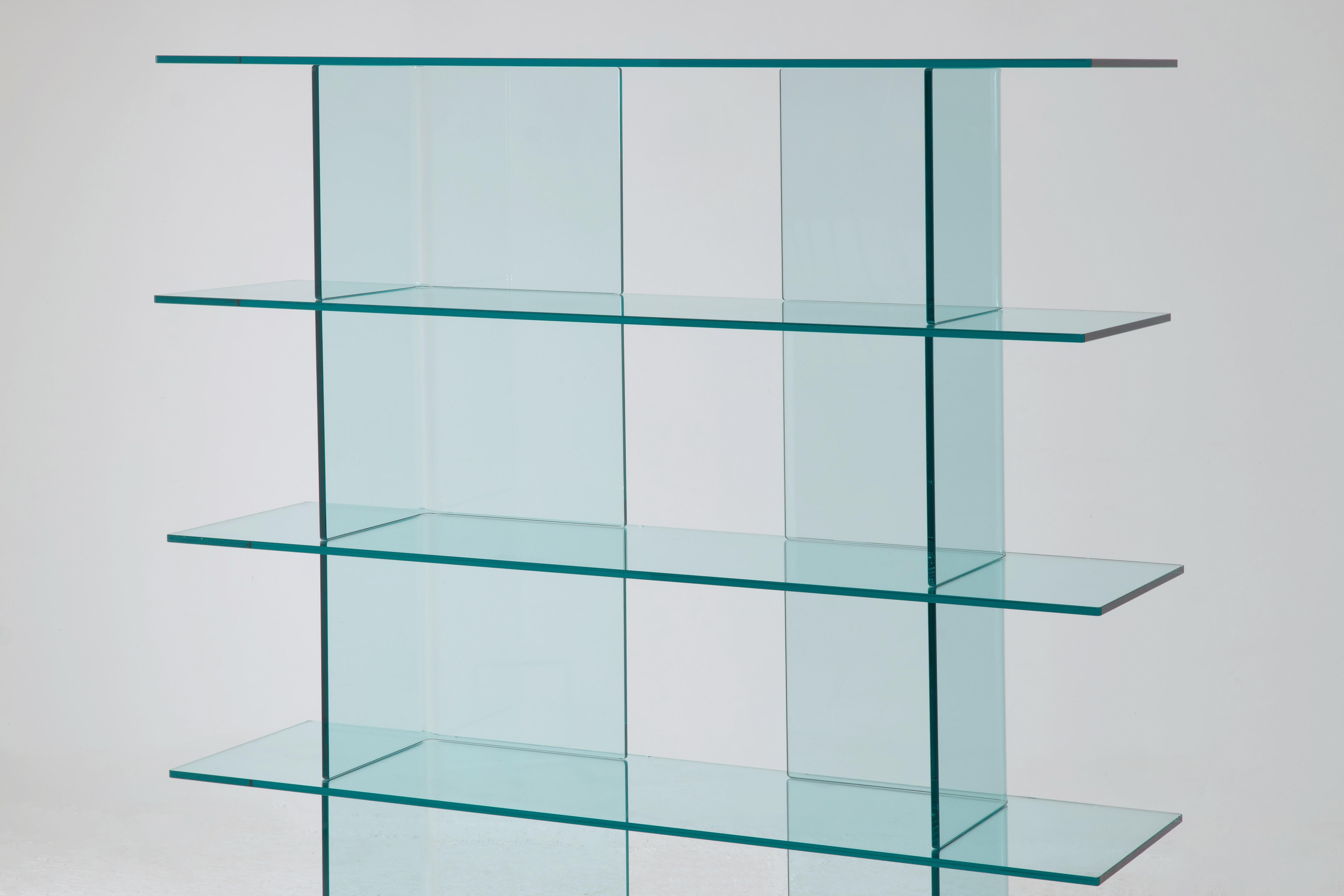 Italian Modular Glass Bookcase at 1stDibs modular glass shelving