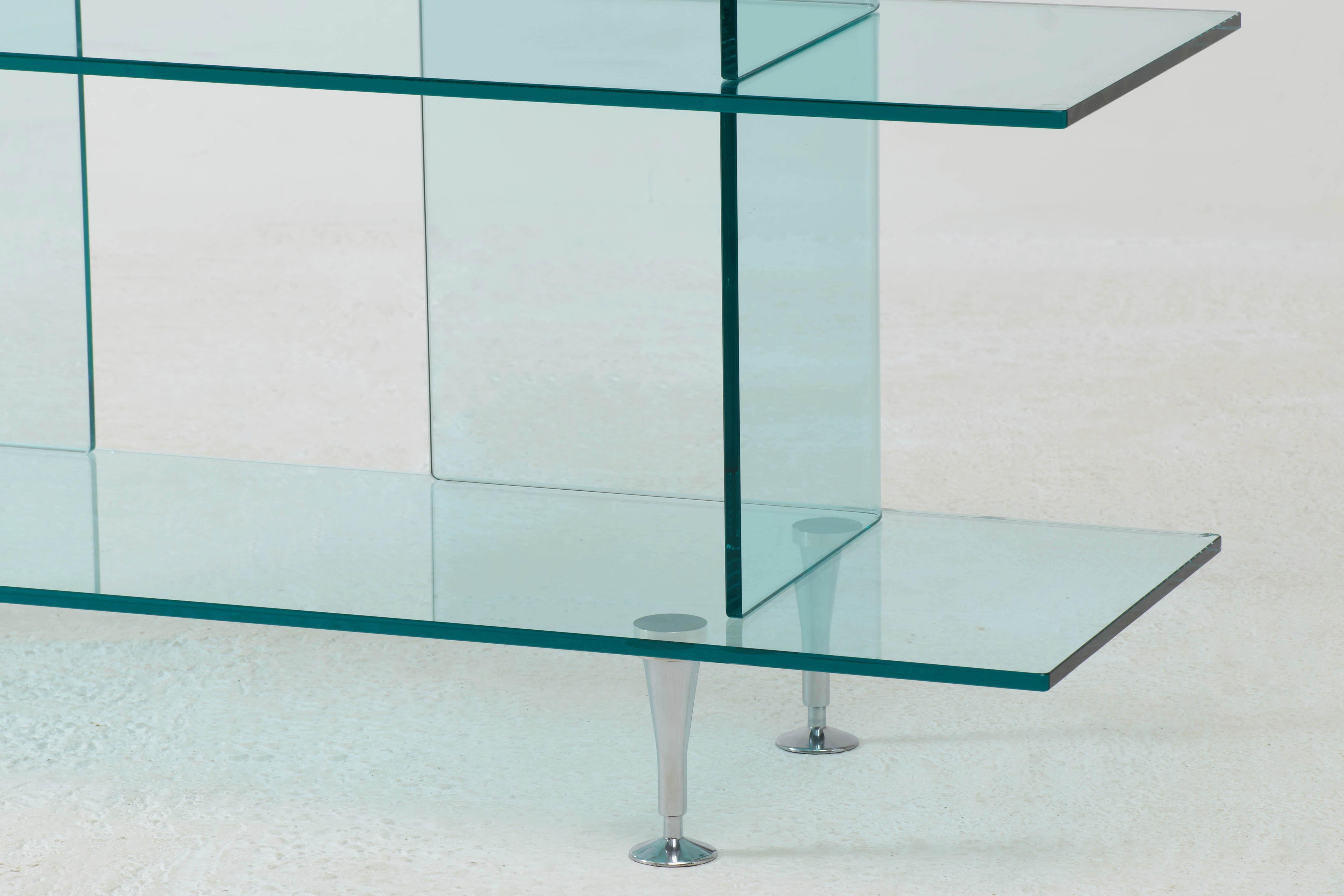 Italian Modular Glass Bookcase at 1stDibs modular glass shelving