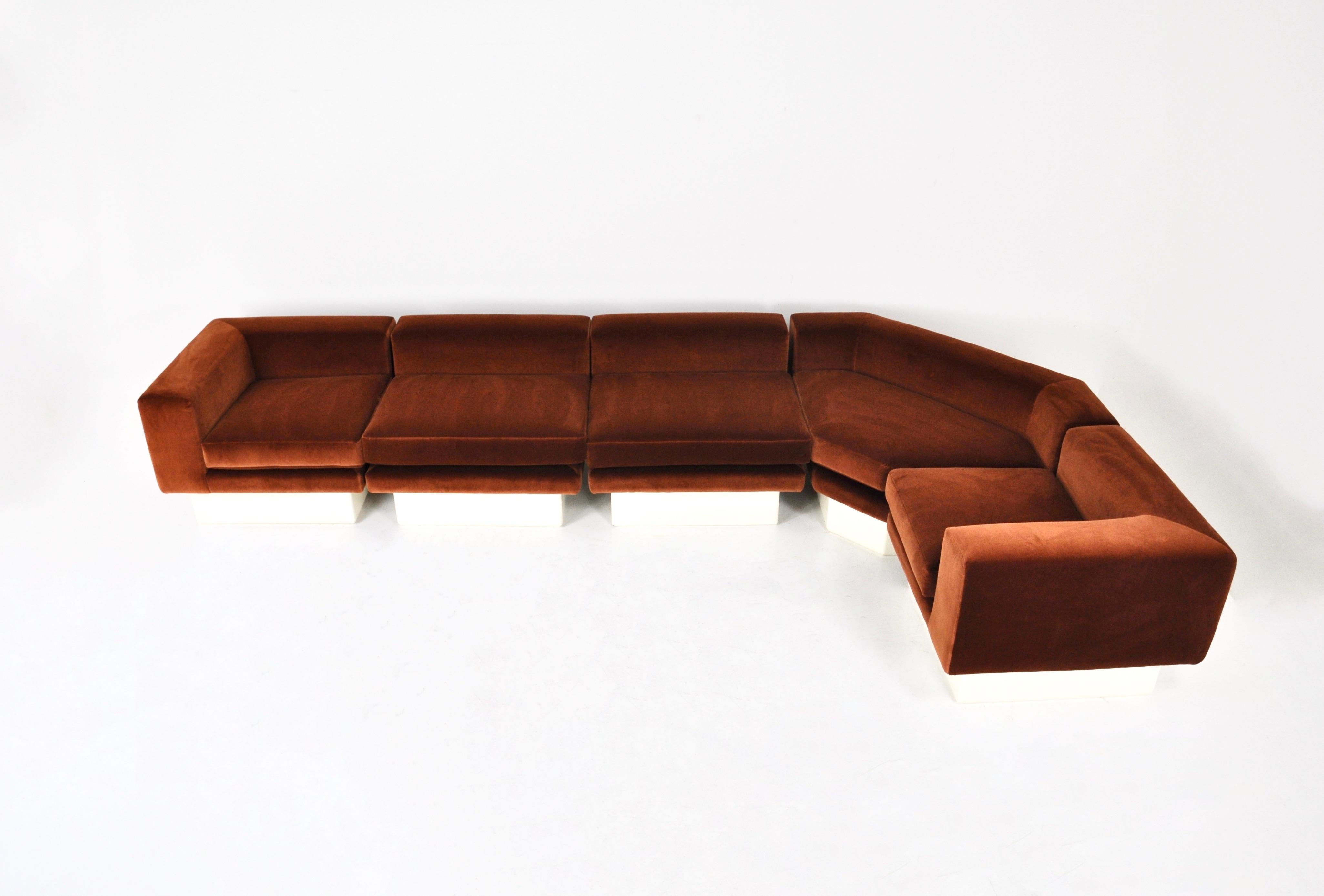Italienisches modulares Sofa, 1980er Jahre (Moderne der Mitte des Jahrhunderts)