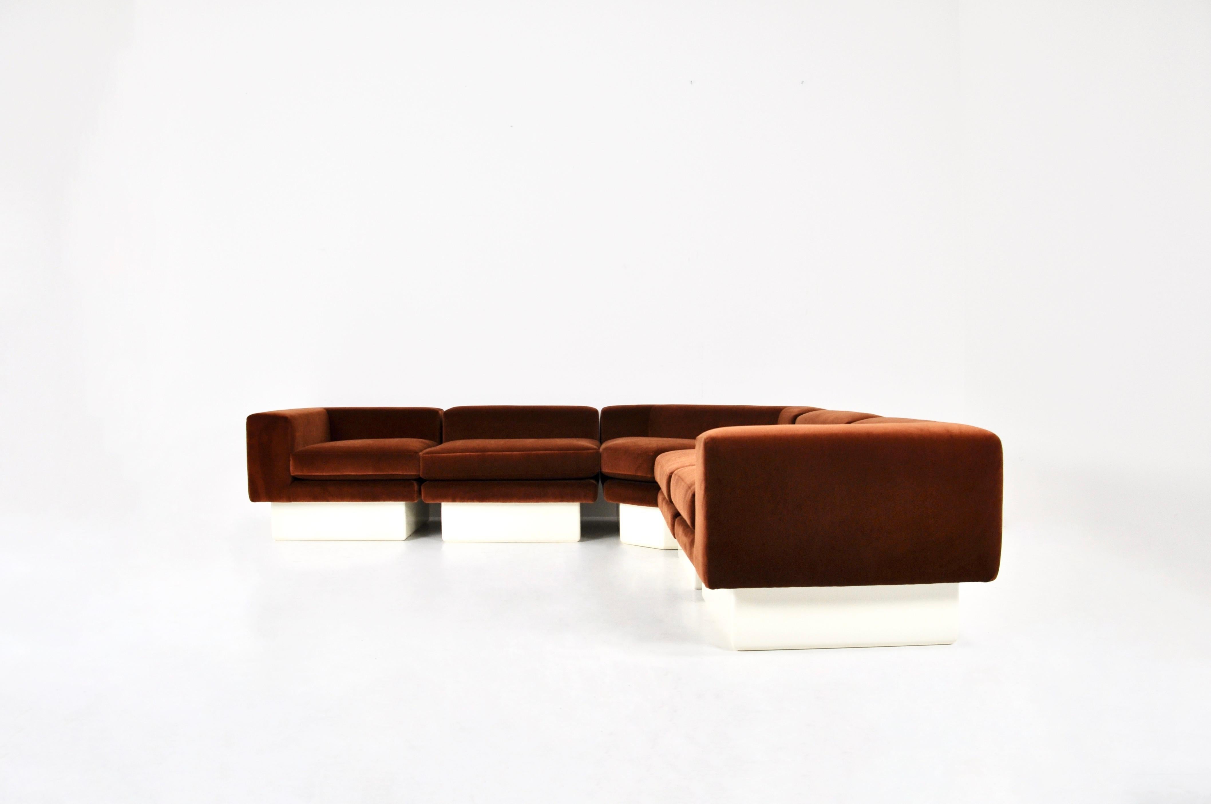Italienisches modulares Sofa, 1980er Jahre (Ende des 20. Jahrhunderts)