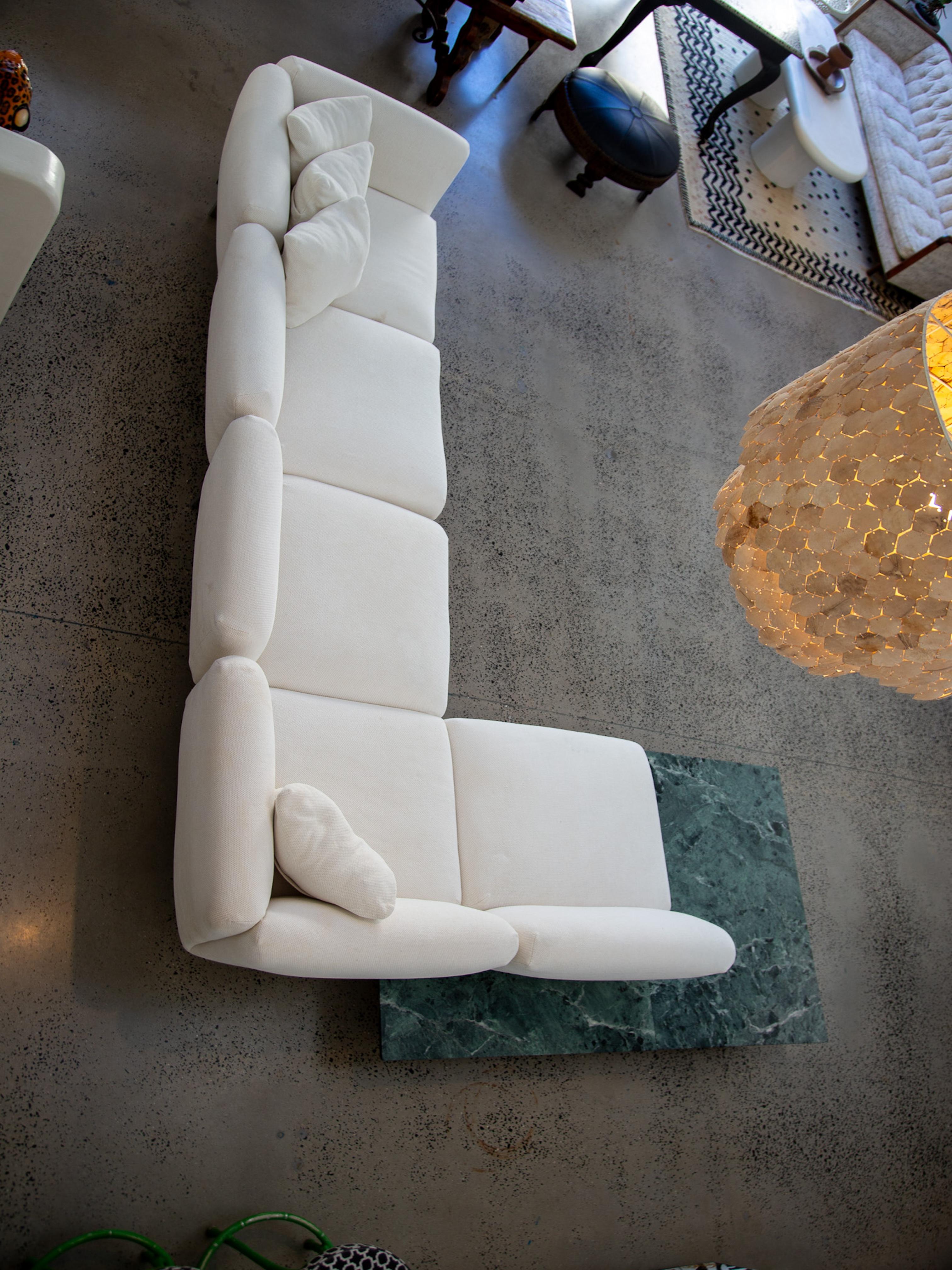 Canapé modulaire italien de Piero Lissoni pour Knoll  Système Avio avec base en marbre en vente 6
