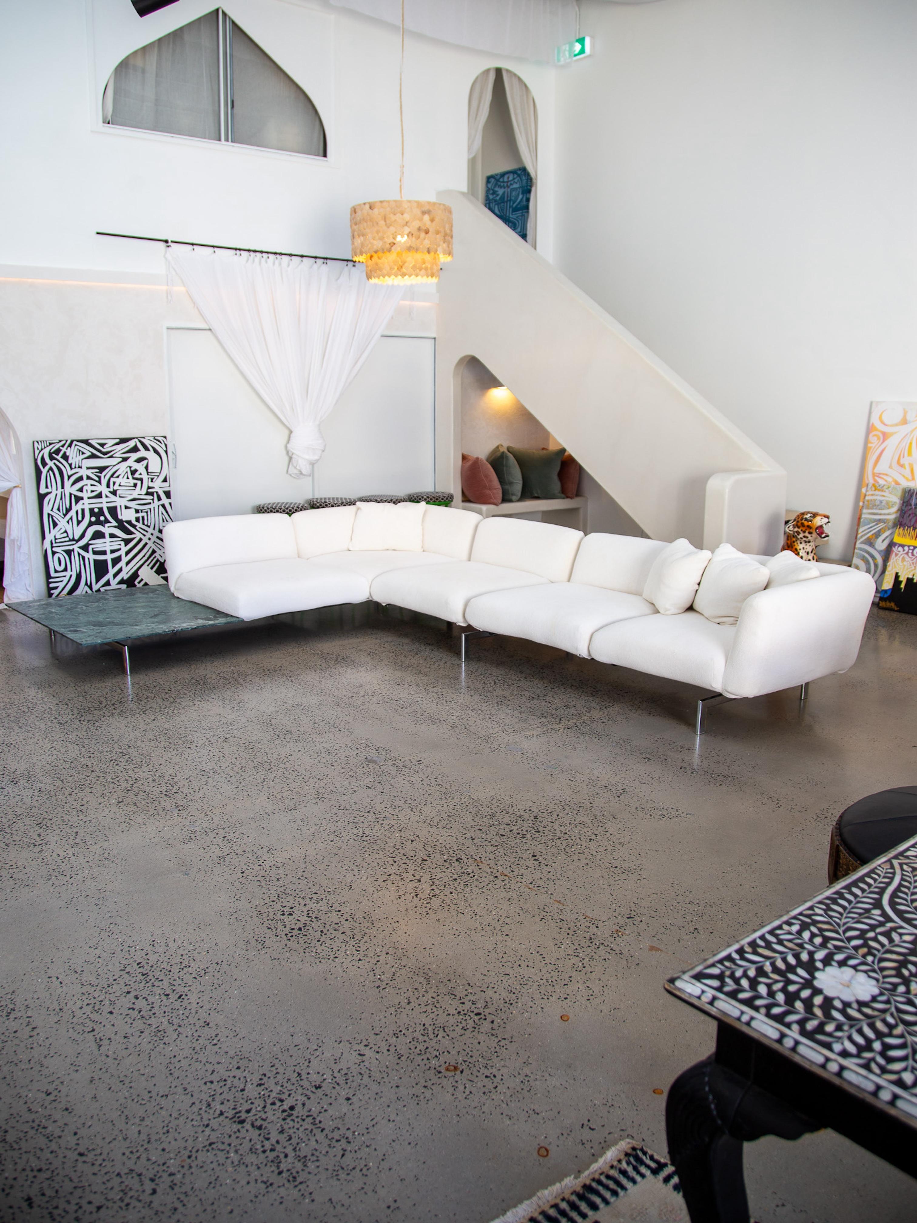 Canapé modulaire italien de Piero Lissoni pour Knoll  Système Avio avec base en marbre Bon état - En vente à Byron Bay, NSW