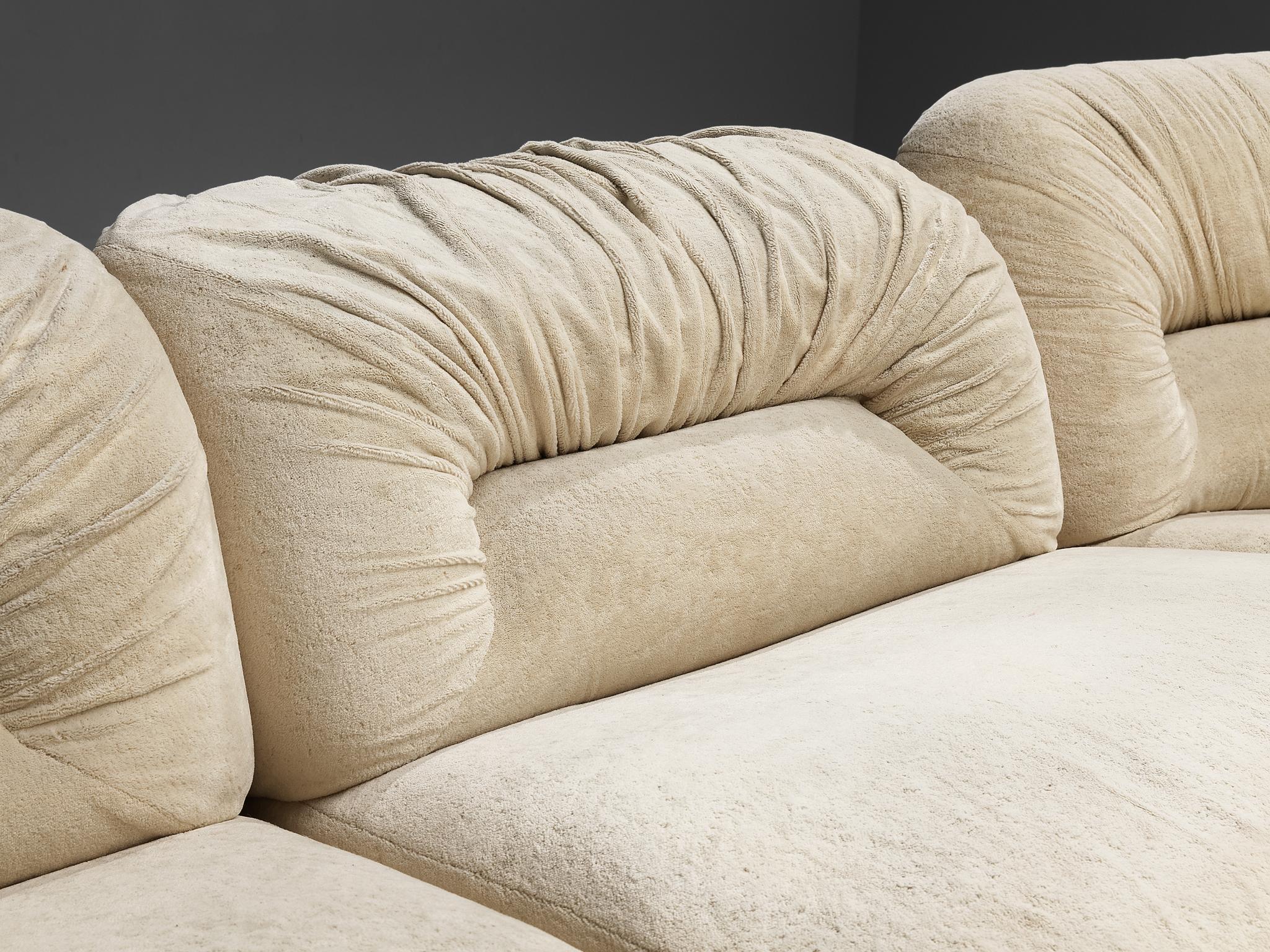 Italian Modular Sofa in Beige Fabric  5