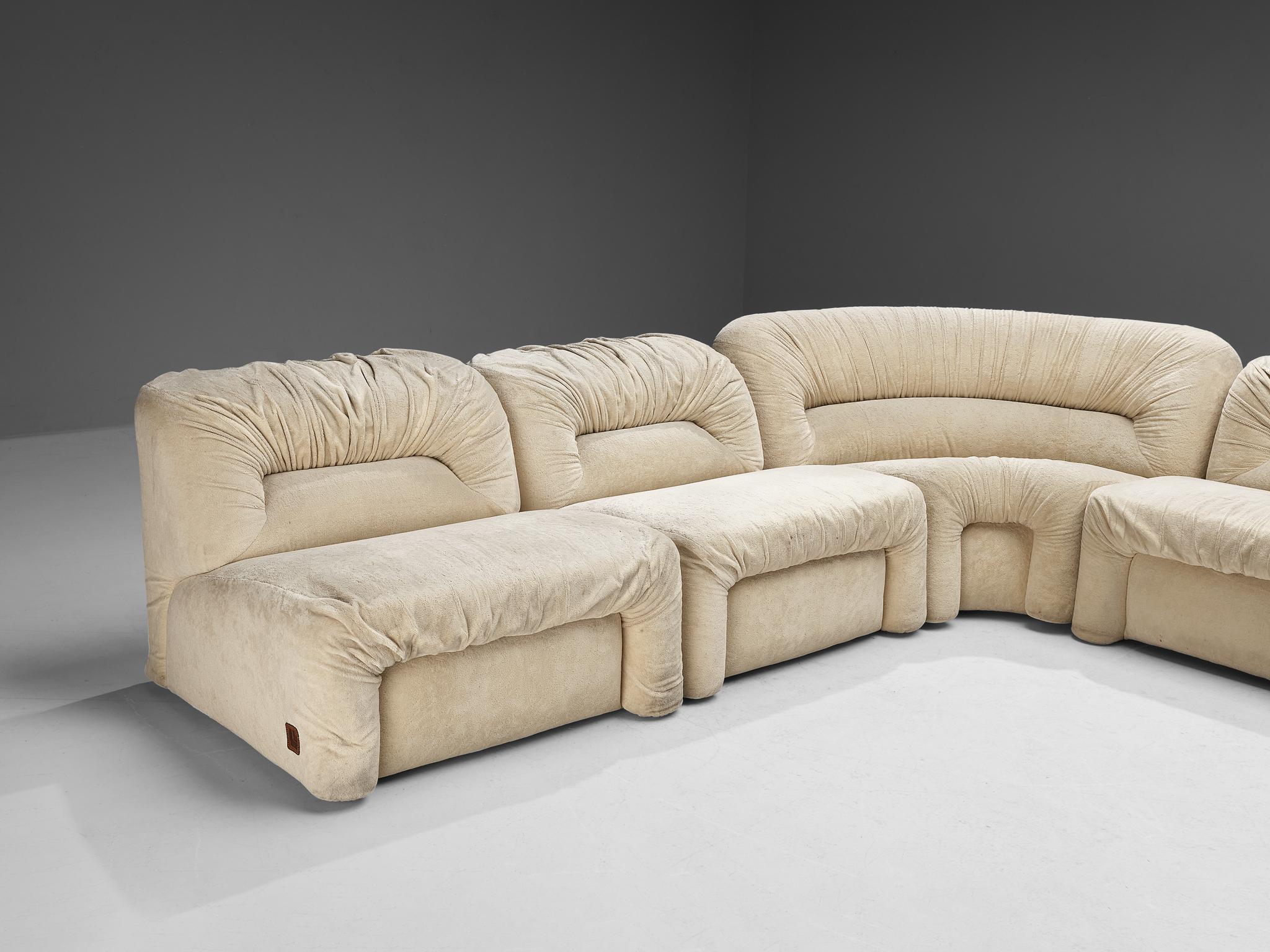 Italian Modular Sofa in Beige Fabric  6