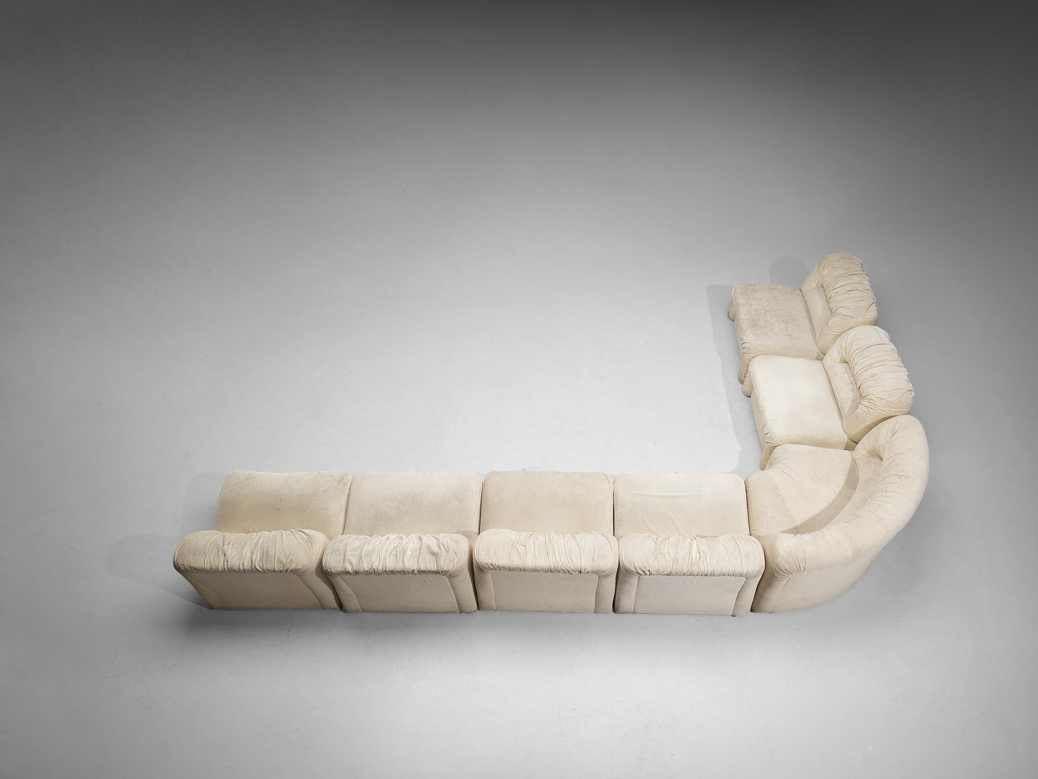 Italian Modular Sofa in Beige Fabric  7