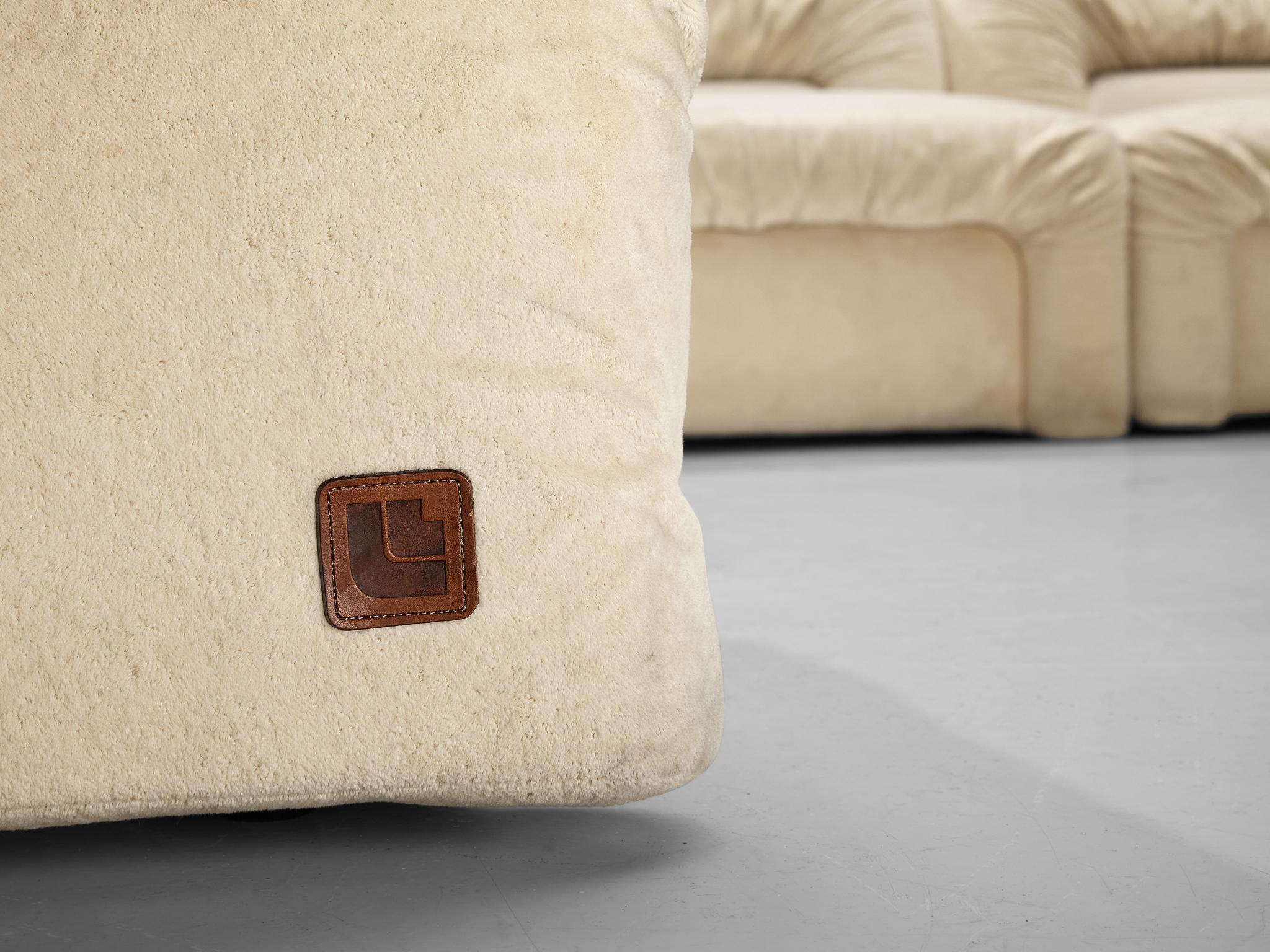 Italian Modular Sofa in Beige Fabric  8