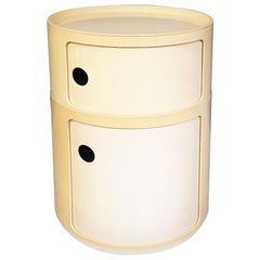 Italian Modular White Plastic Container by Anna Castelli for Kartell, 1970s
