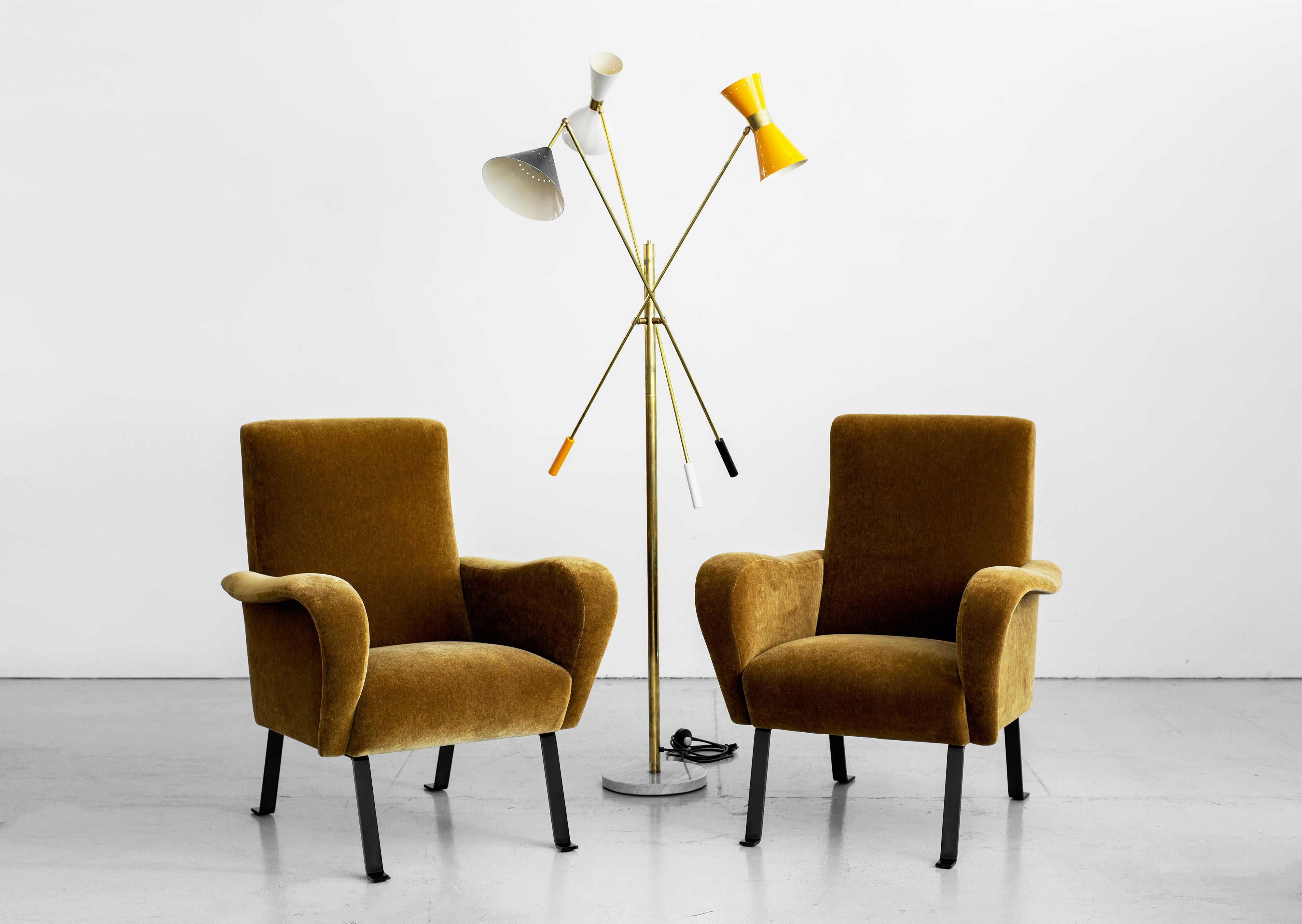 Mid-20th Century Italian Mohair Chairs