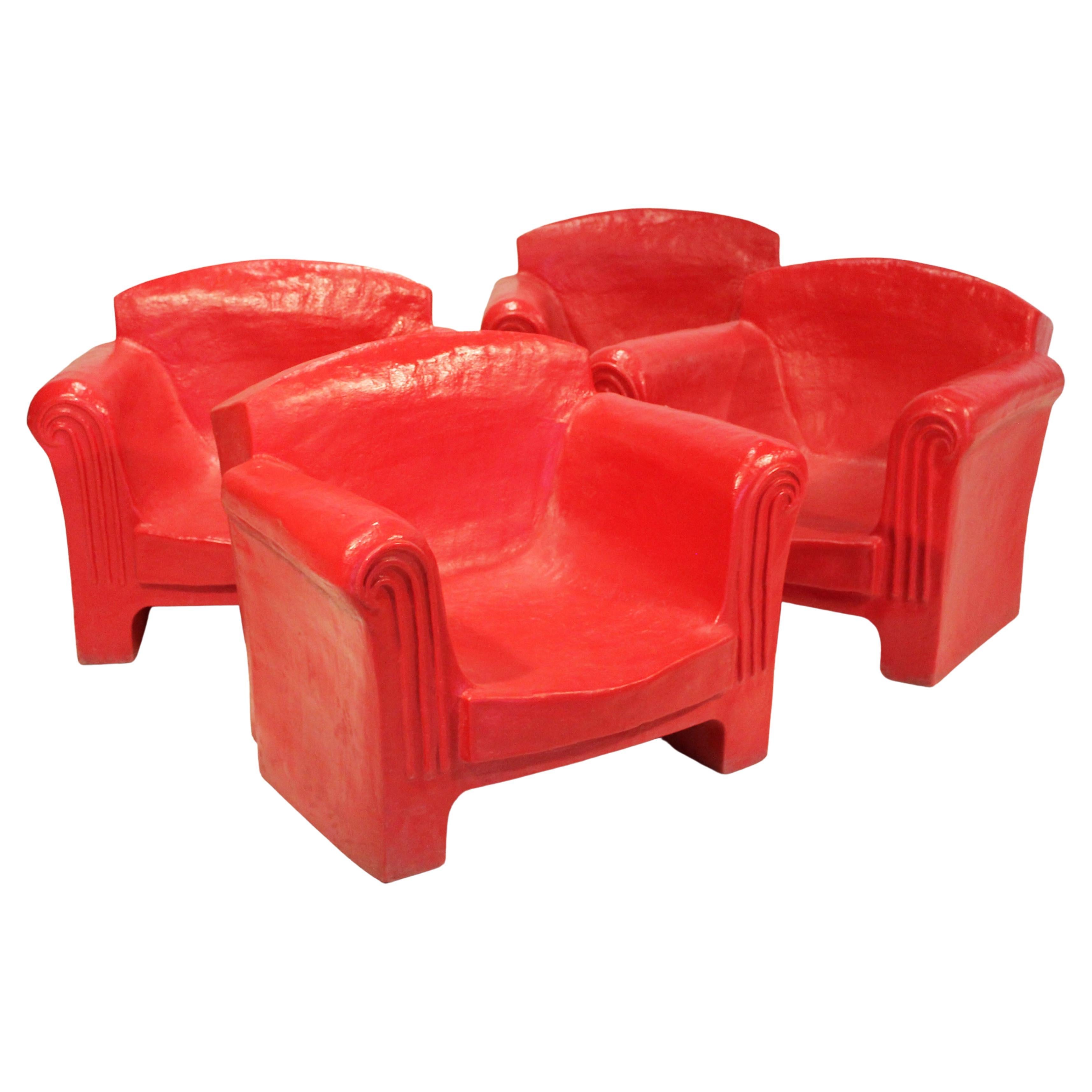 Italian Molded Plastic Chairs For Sale