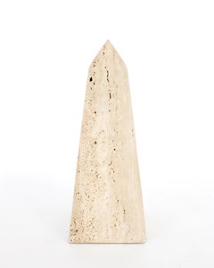 Italian Monumental Travertine Obelisk for Raymor