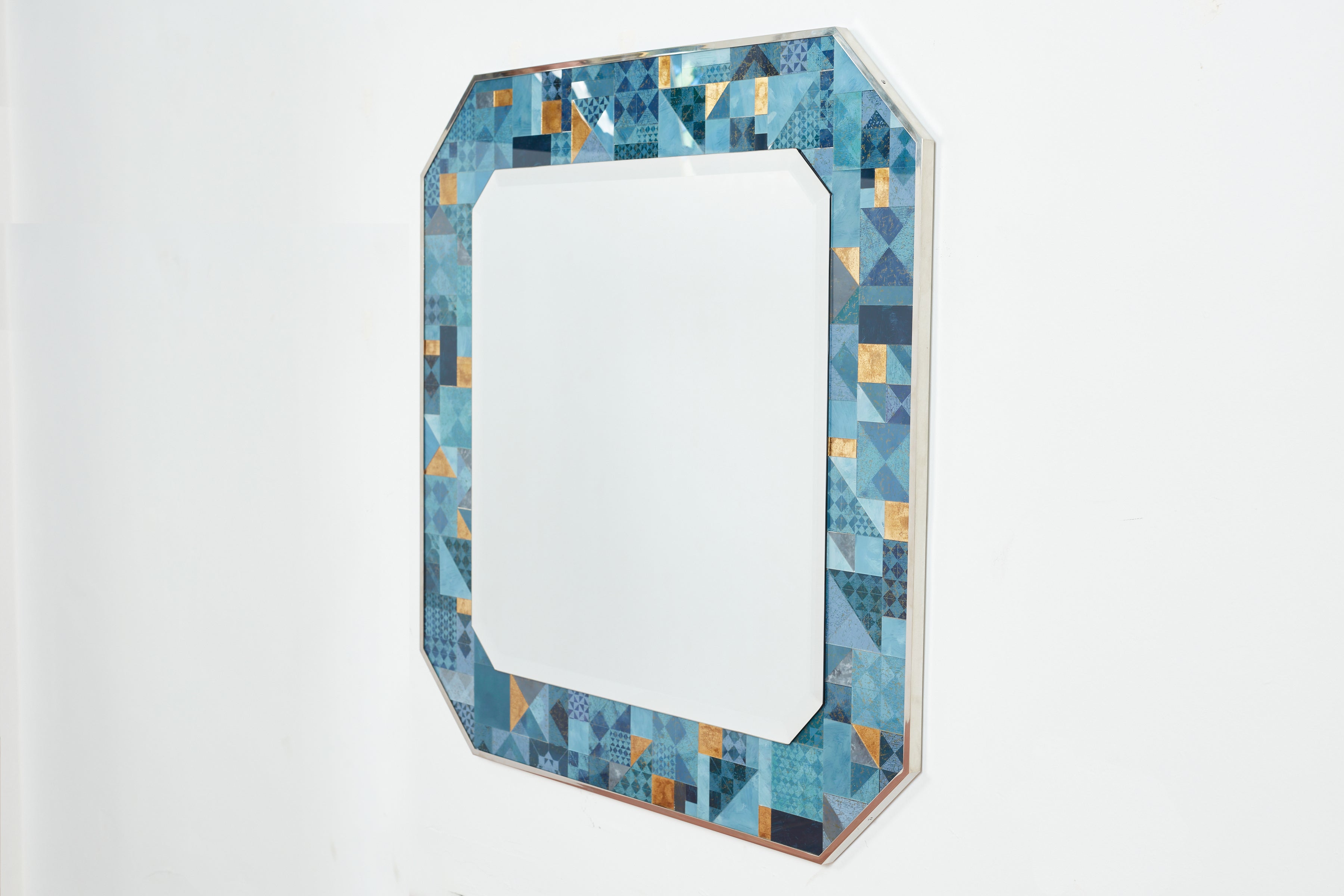 teal mosaic mirror
