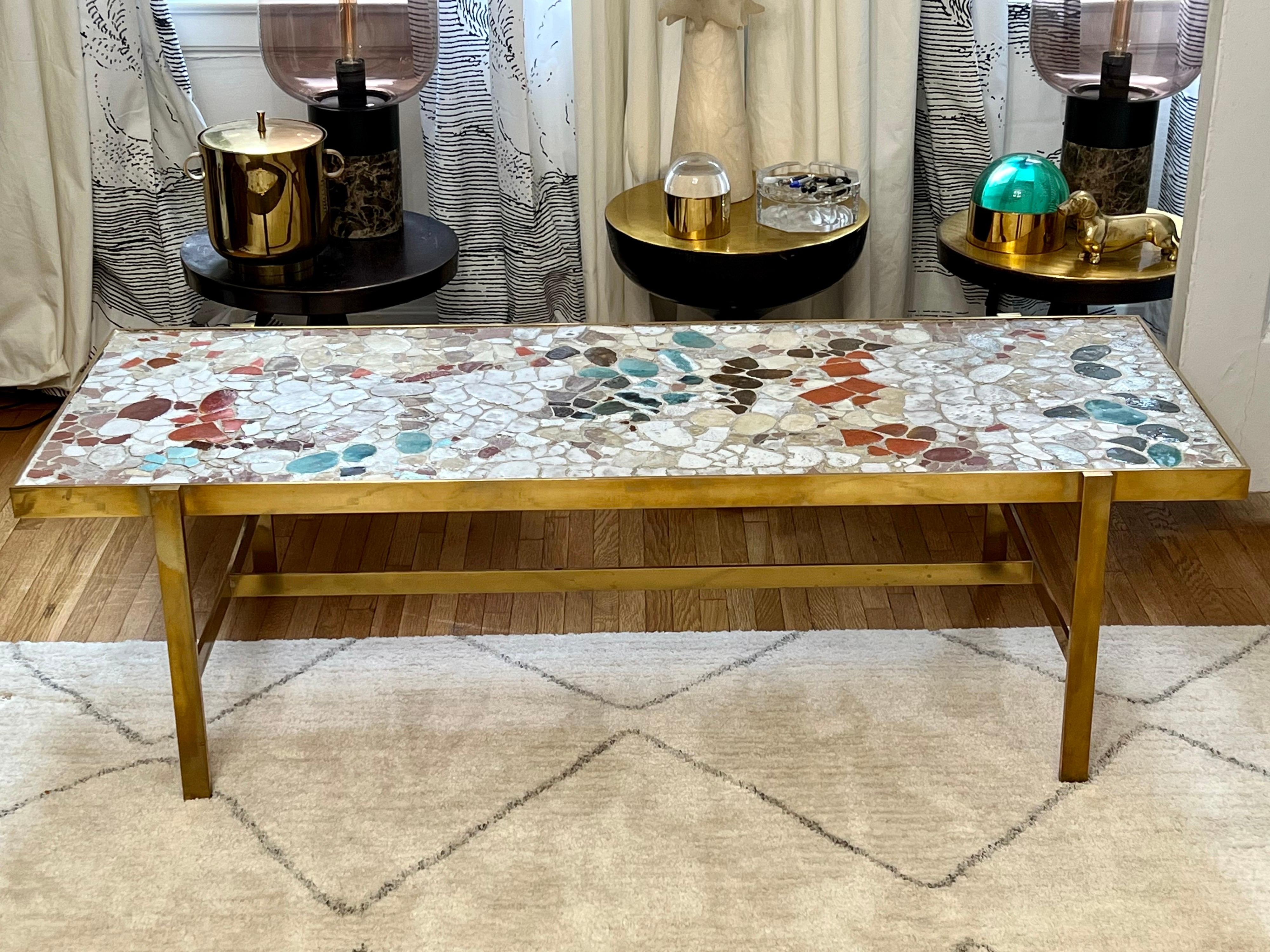 Italian Mosaic Top Coffee Table at 1stDibs