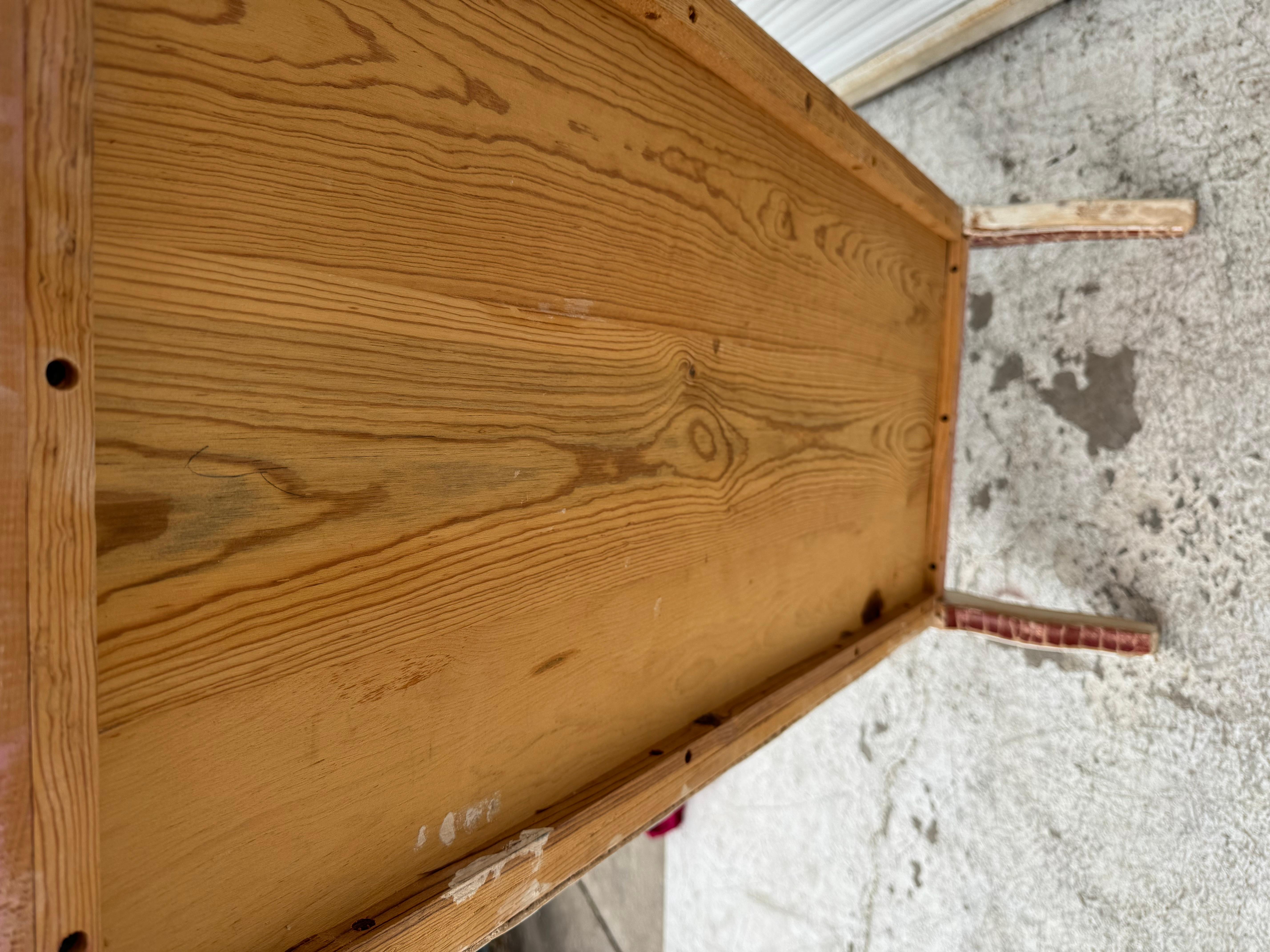 Banc en bois mosaïque italien avec siège de rangement en vente 4