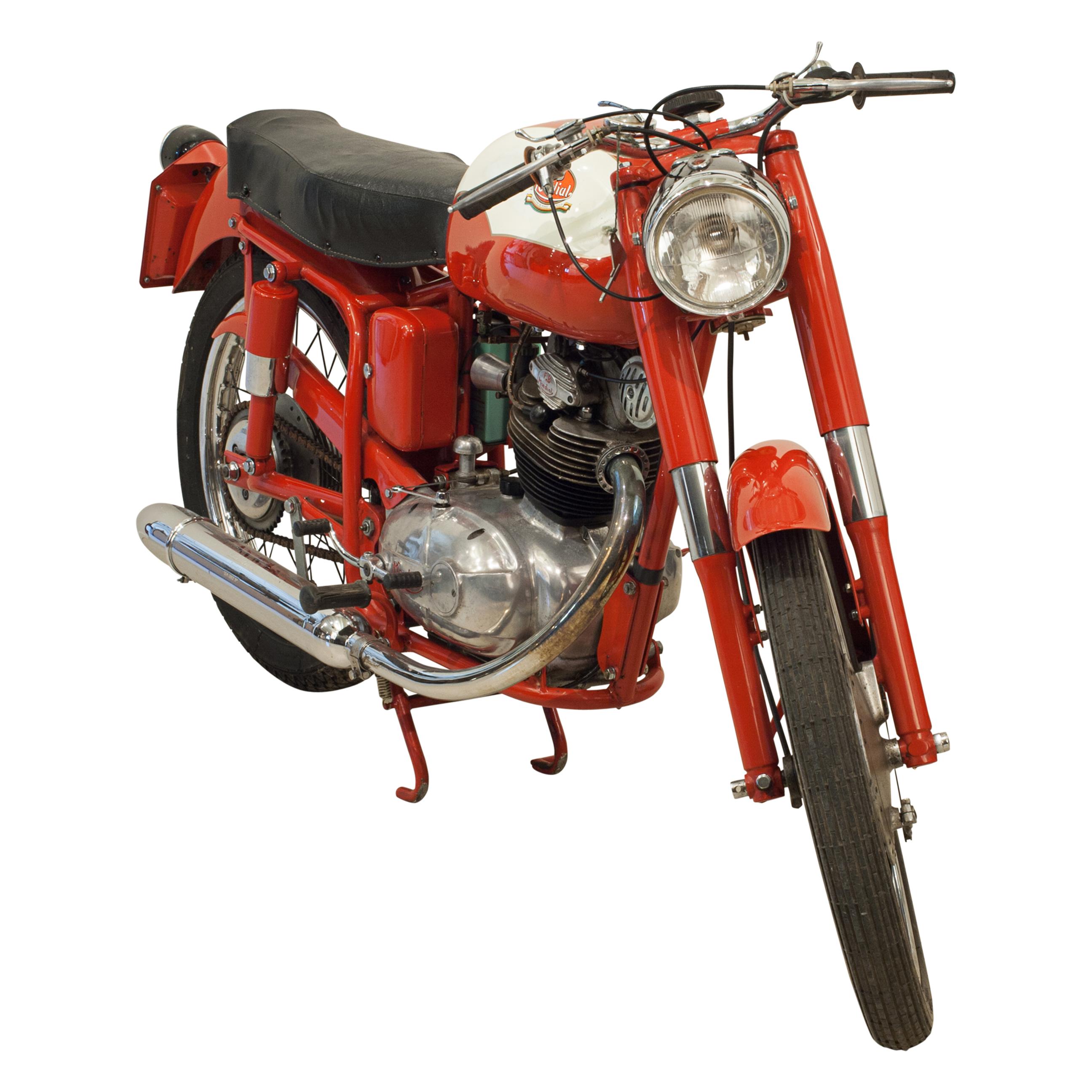 F B (Fratelli Boselli) Mondial 1960 Mondial Sprint Motorcycle.
This exquisitely engineered and beautifully constructed 1960 Mondial Sprint motorbike is unmistakably Italian. It has matching frame and engine No. 02277, Reg No. BSJ 784, 175cc overhead