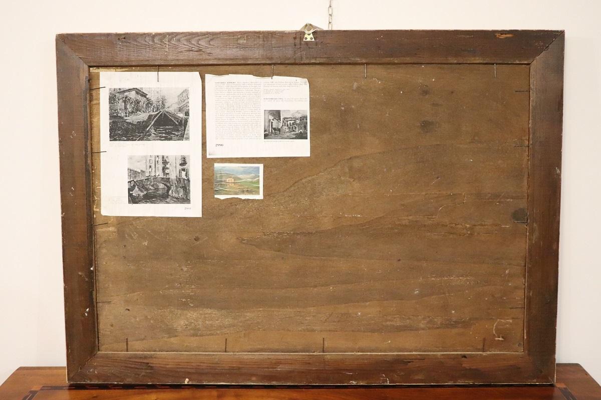 Italienisches Ölgemälde im Bergtal, auf Karton, signiert A. Scocchera im Angebot 5