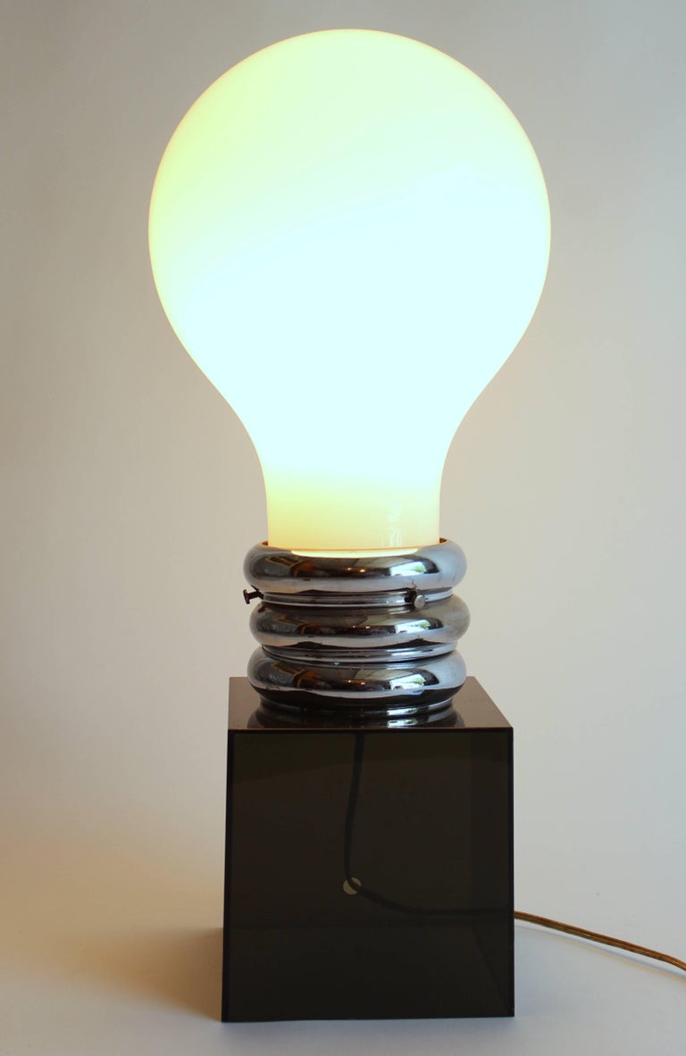 Italian Mounted Light Bulb Table Lamp in the Style of Ingo Maurer at ...