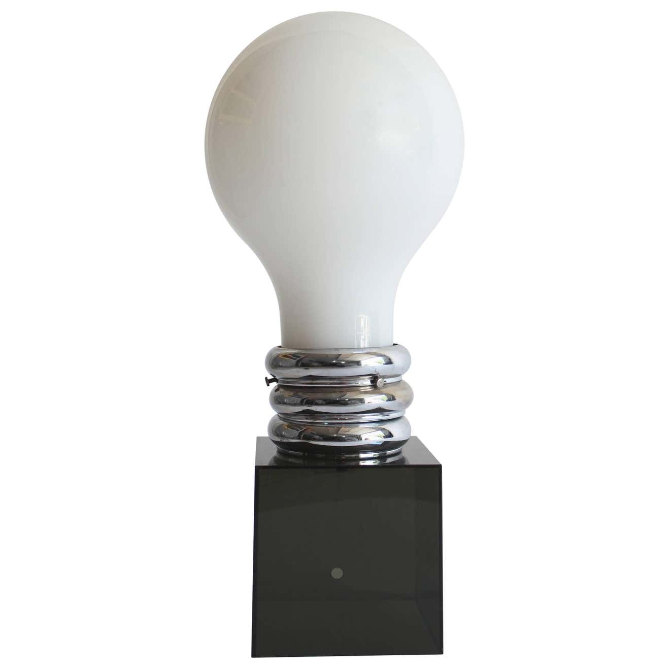 Italian Mounted Light Bulb Table Lamp in the Style of Ingo Maurer at ...