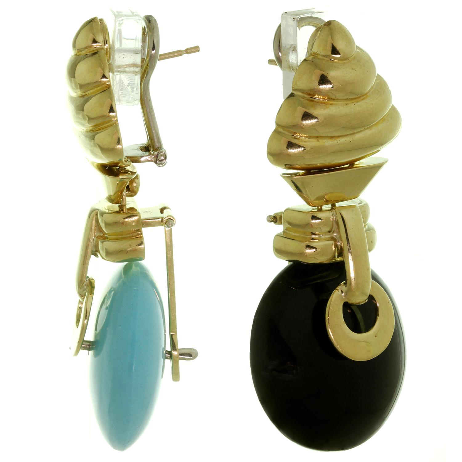 earrings with interchangeable stones