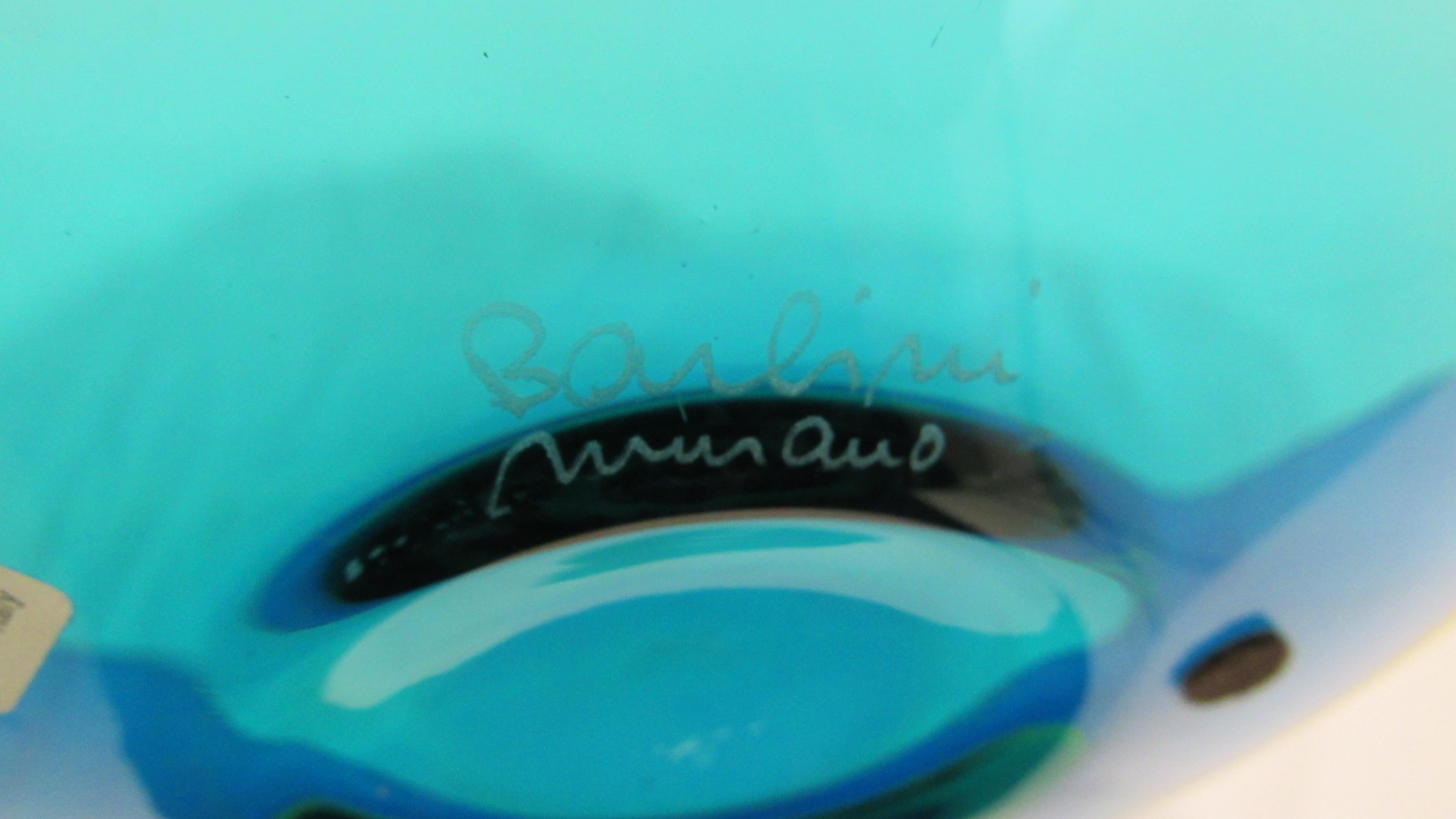 Italian Multi-Color Murano Glass Bowl by Barbini For Sale 4