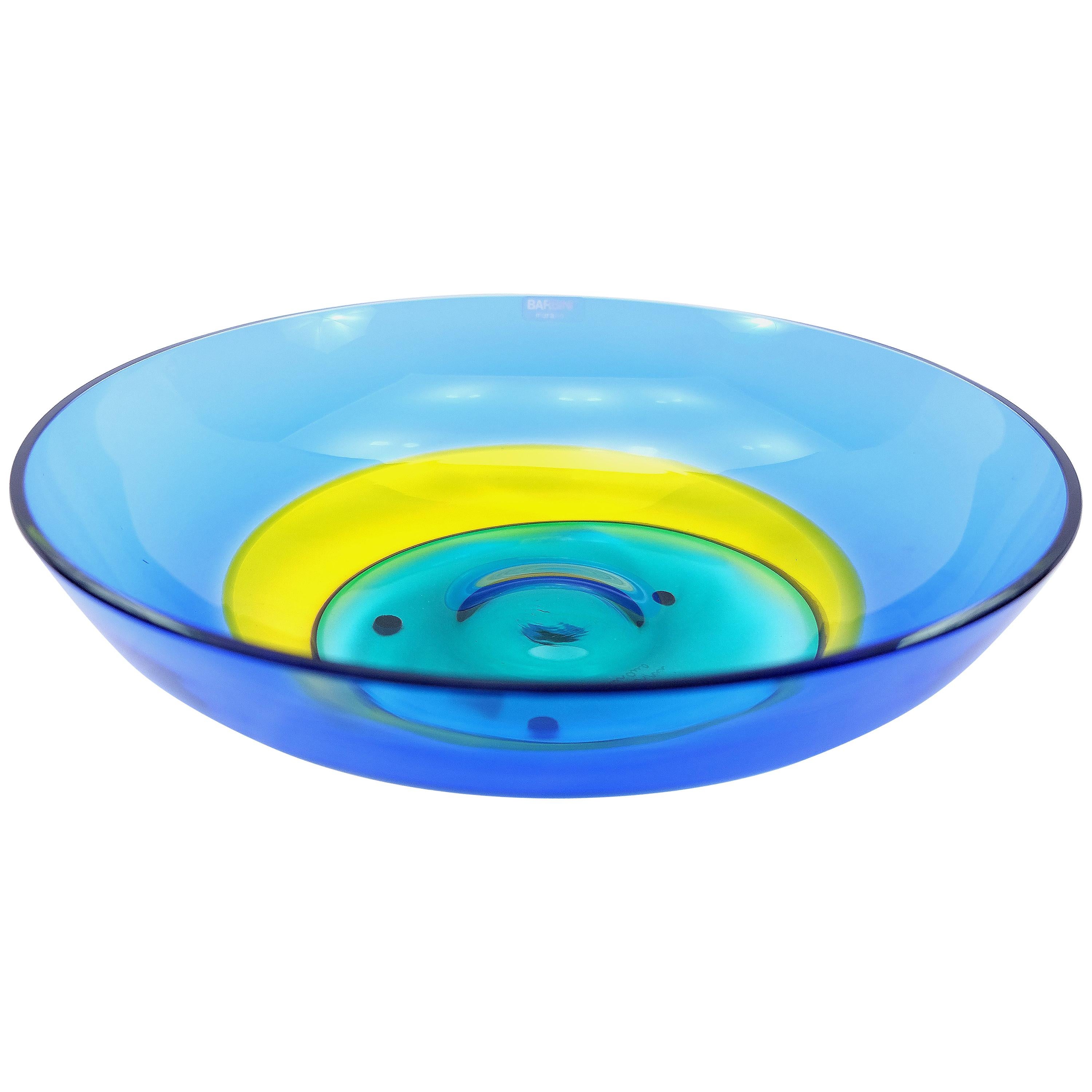 Italian Multicolor Murano Glass Bowl by Barbini