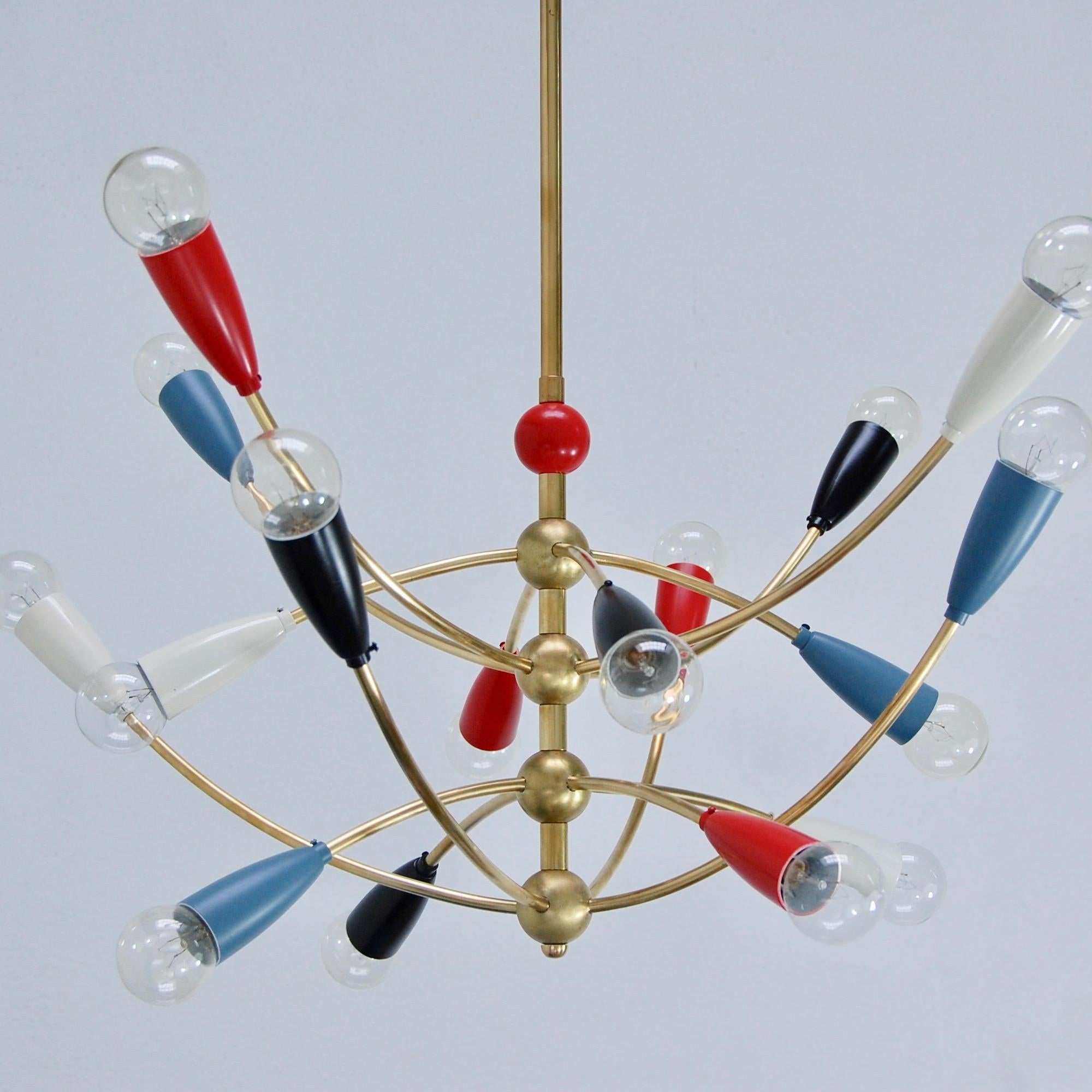 Italian Multicolored Chandelier In Good Condition In Los Angeles, CA