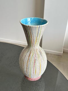 Italian Multicoloured Mid Century Modern Ceramic Vase 1960s
